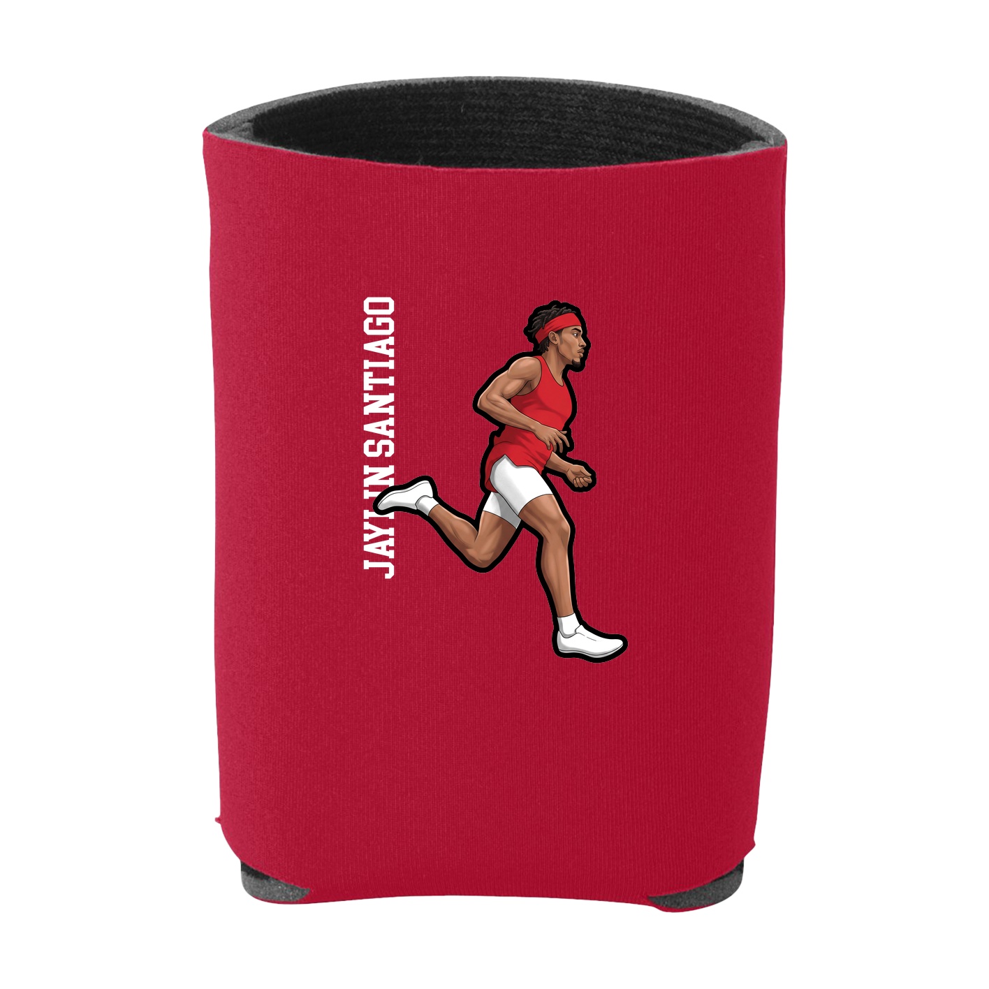Can Holder — Name Vertical in Red