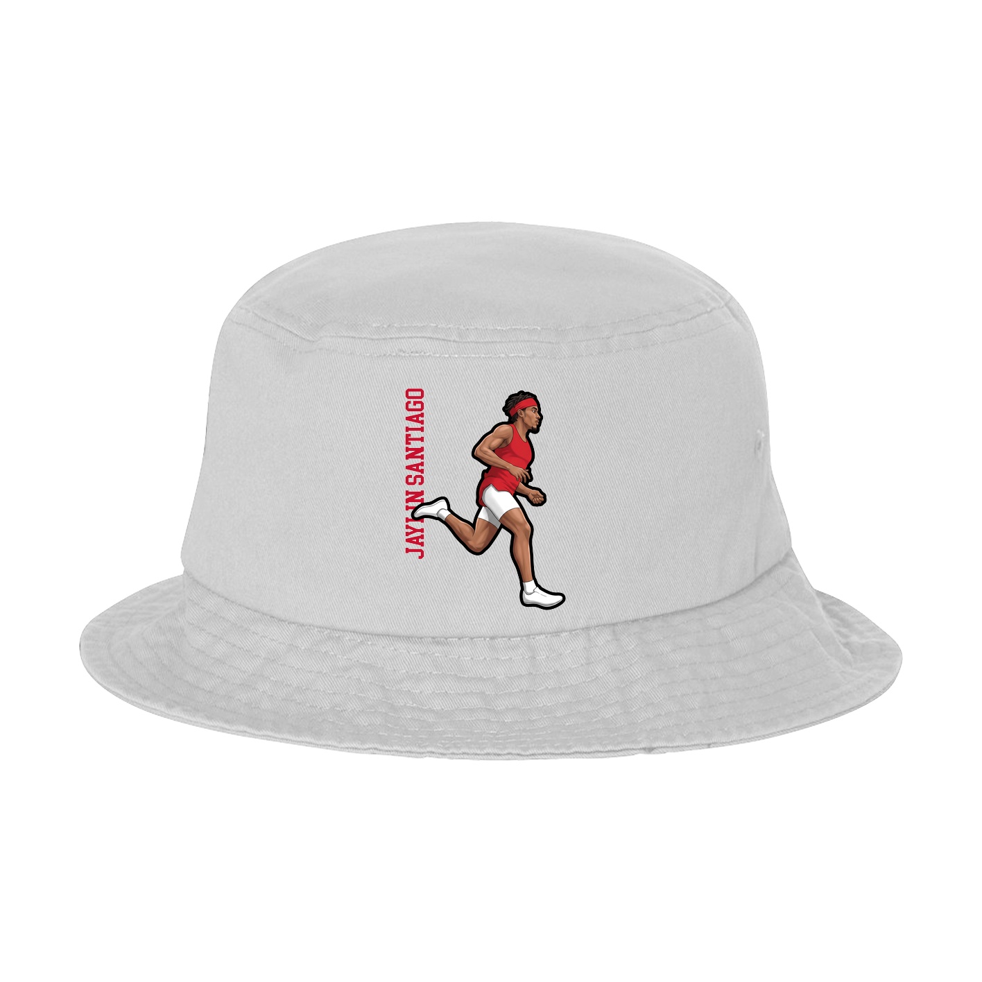 Bucket Cap — Name Vertical in White