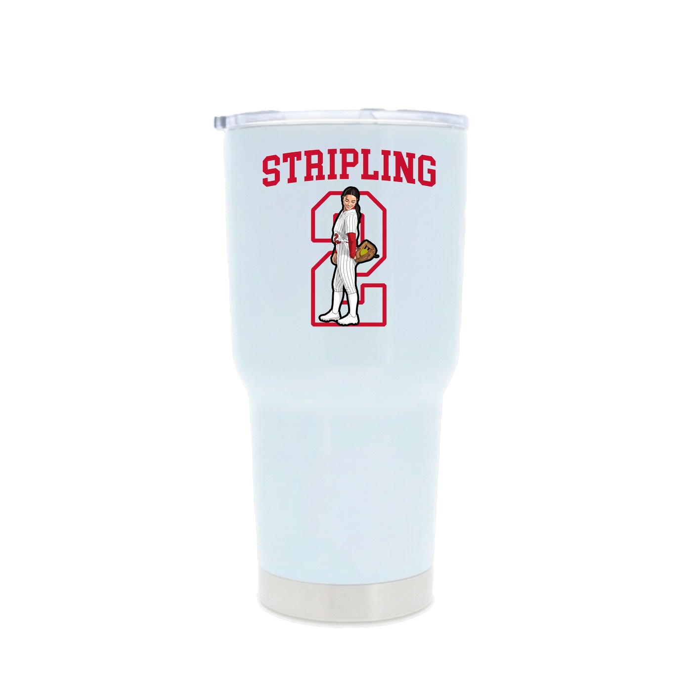 30oz Stainless Steel Tumbler — Shirsey in White