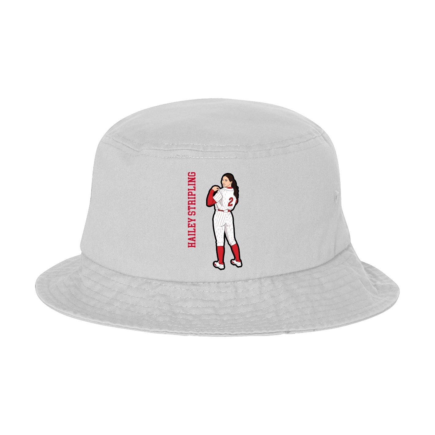Bucket Cap — Name Vertical in White