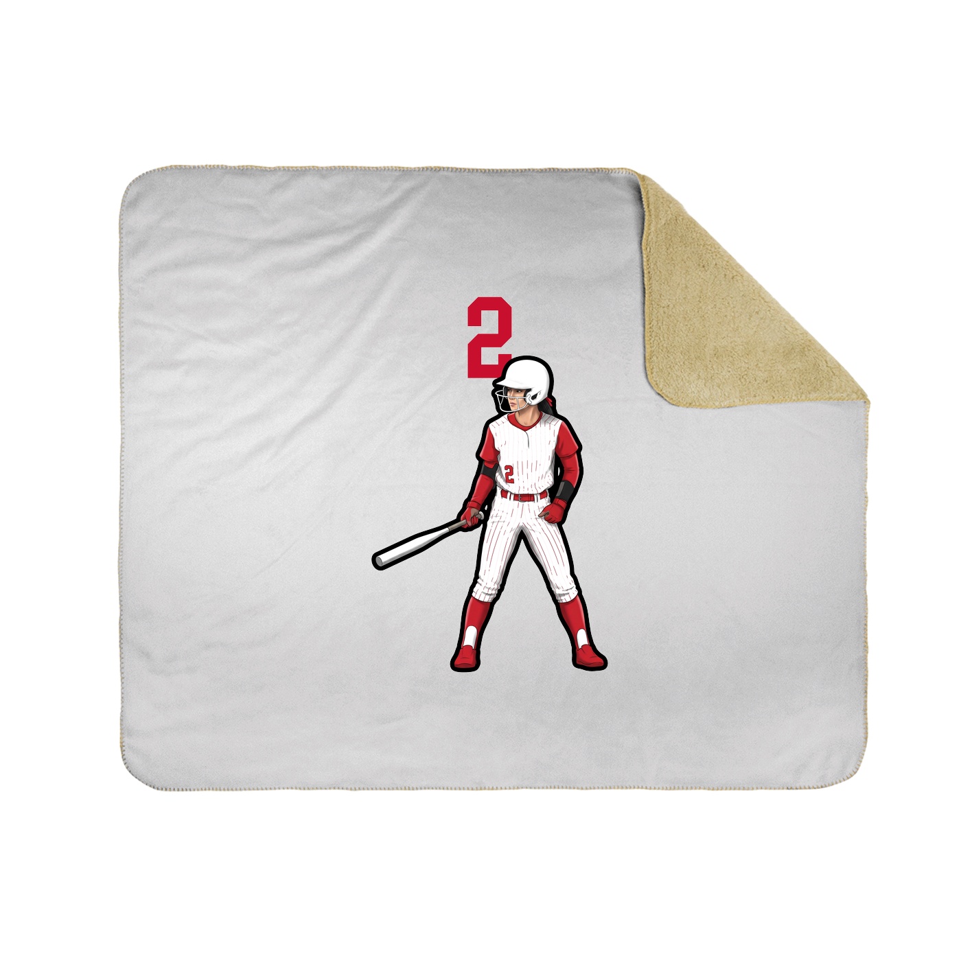 Throw Blanket — Number Top in White