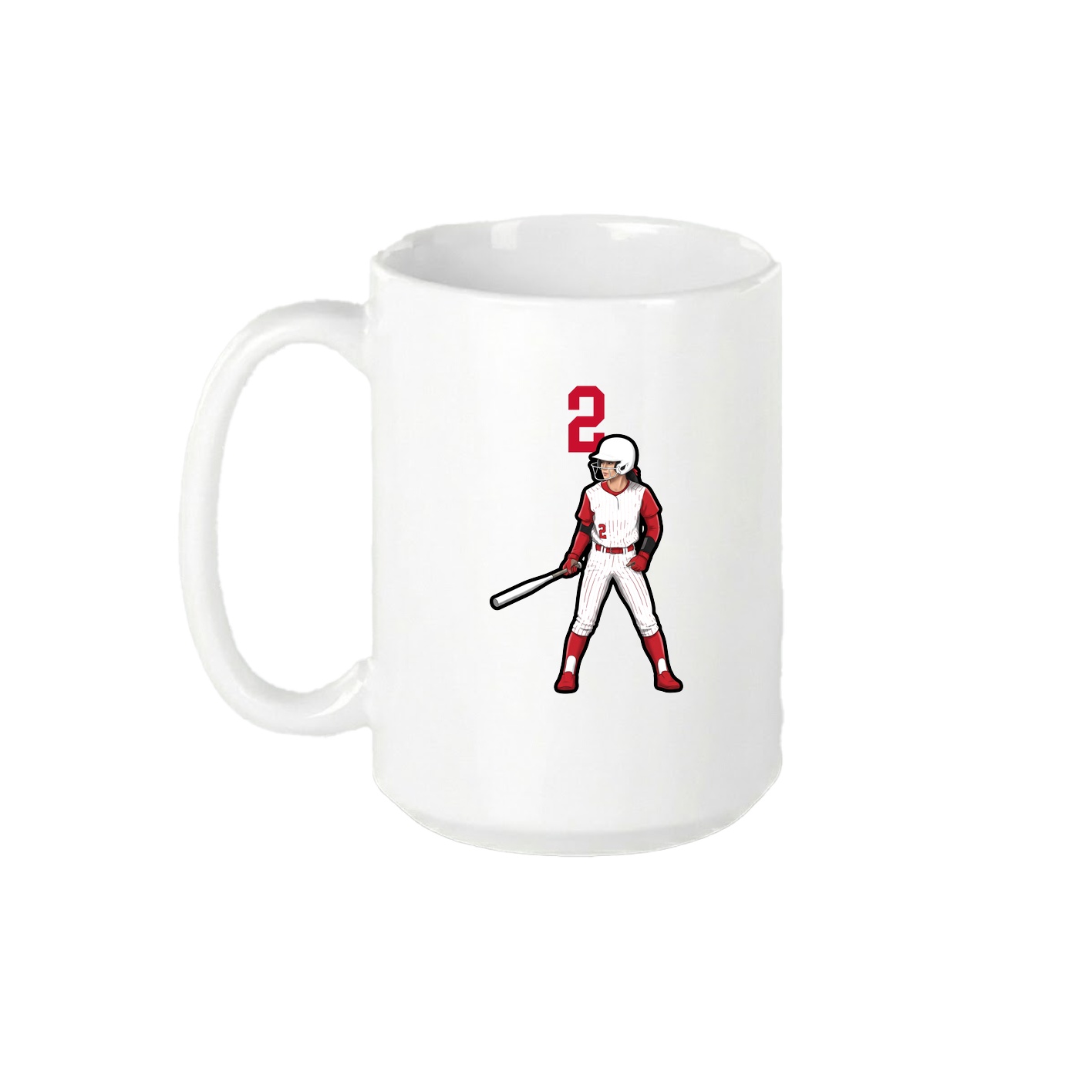 15oz Coffee Mug — Number Top in White