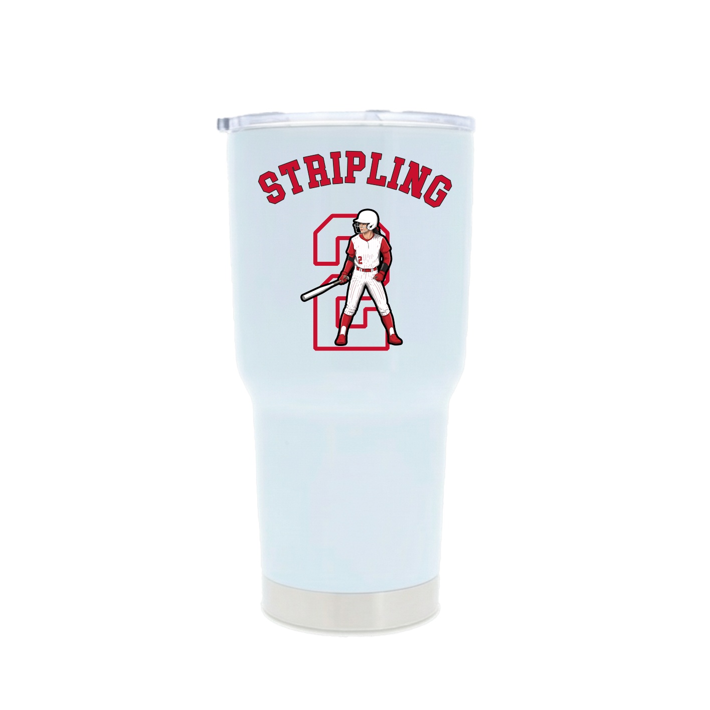 30oz Stainless Steel Tumbler — Shirsey Arch in White