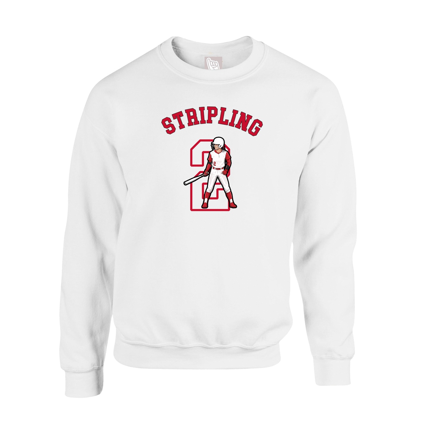 Fleece Crew — Shirsey Arch in White