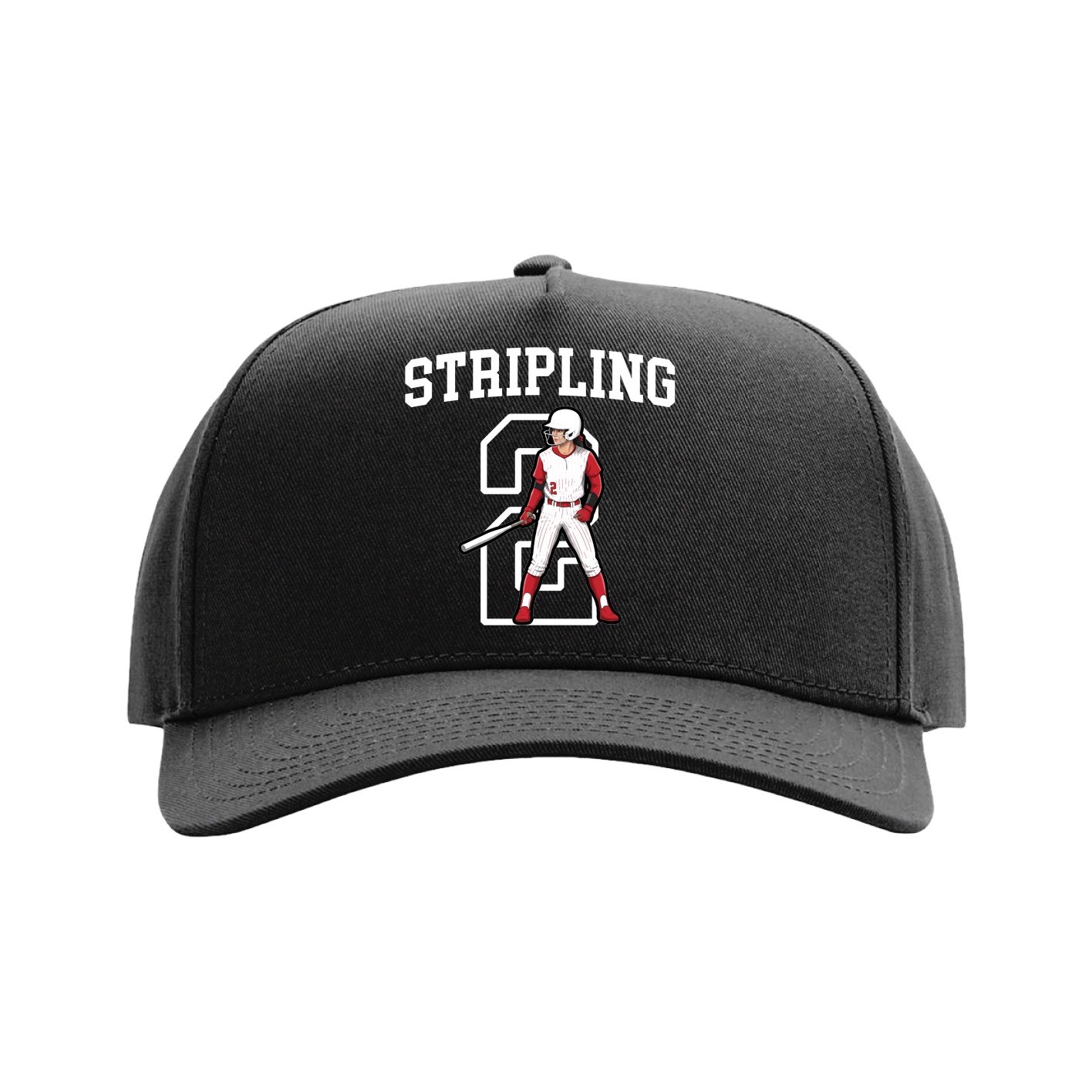 Full Fabric Five-Panel Champ Cap — Shirsey in Black