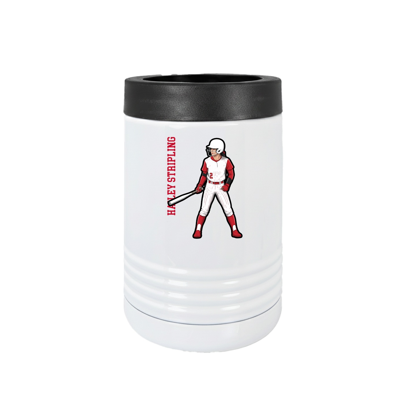 Beverage Holder — Name Vertical in White
