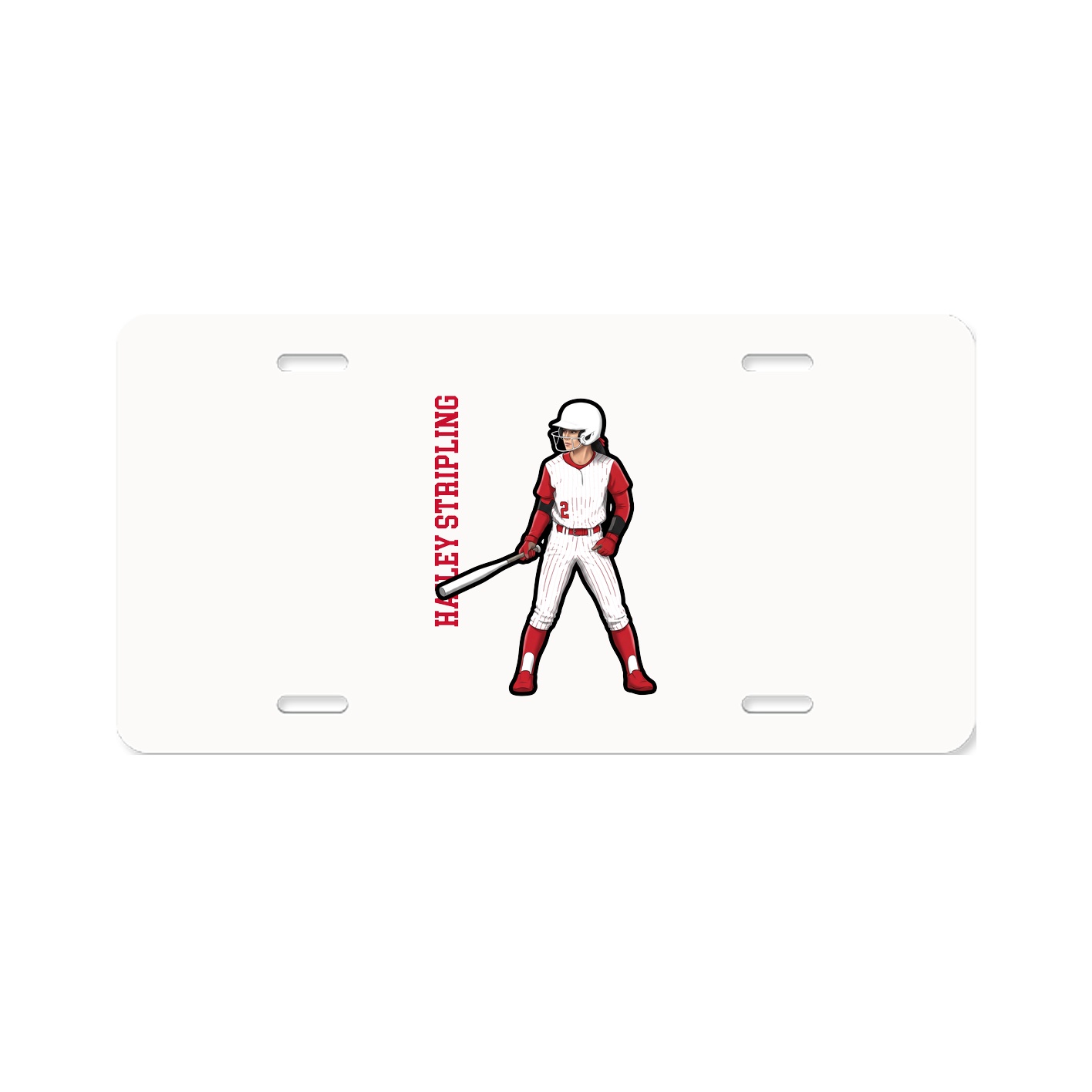 License Plate — Name Vertical in Classic