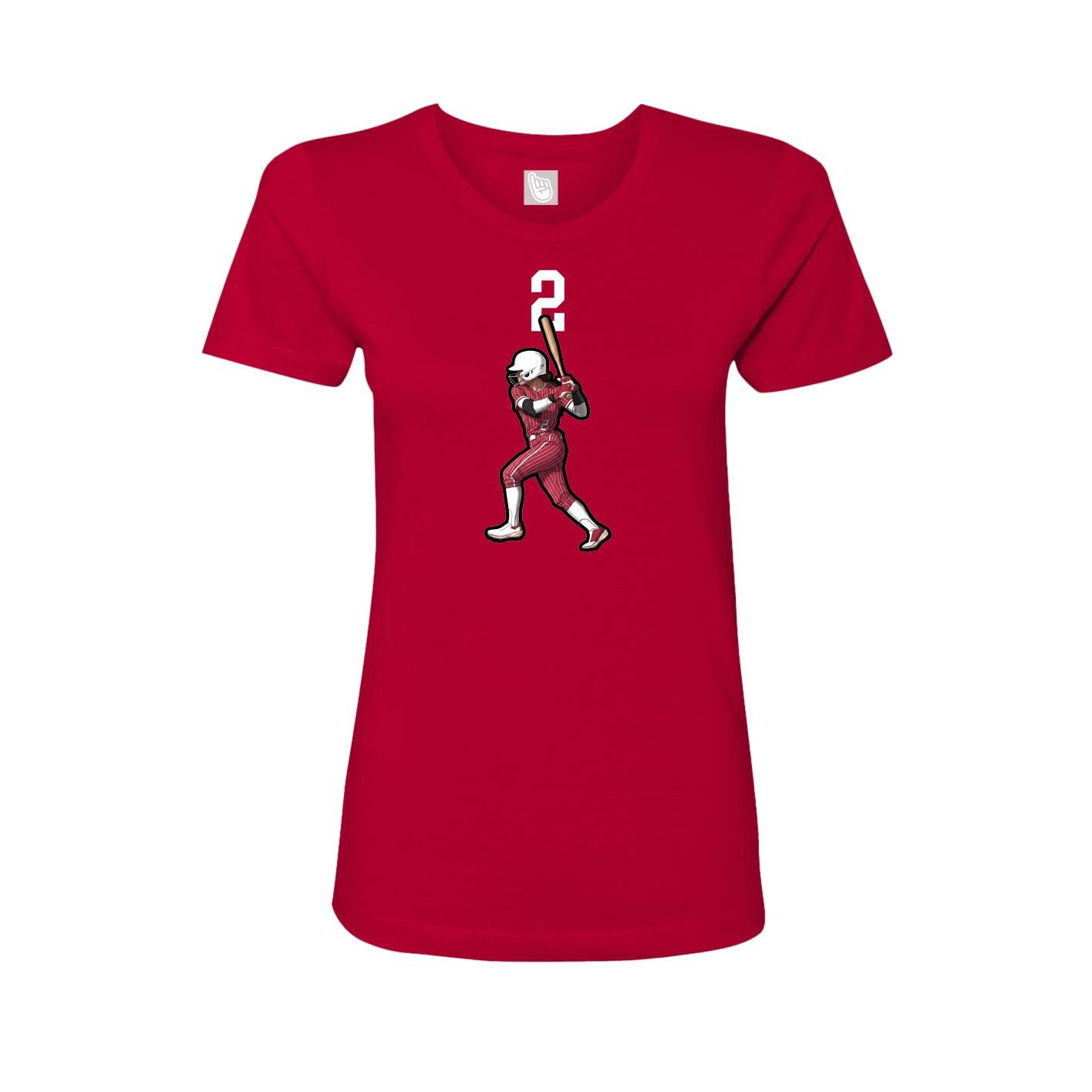 Womens Tee — Number Top in Red