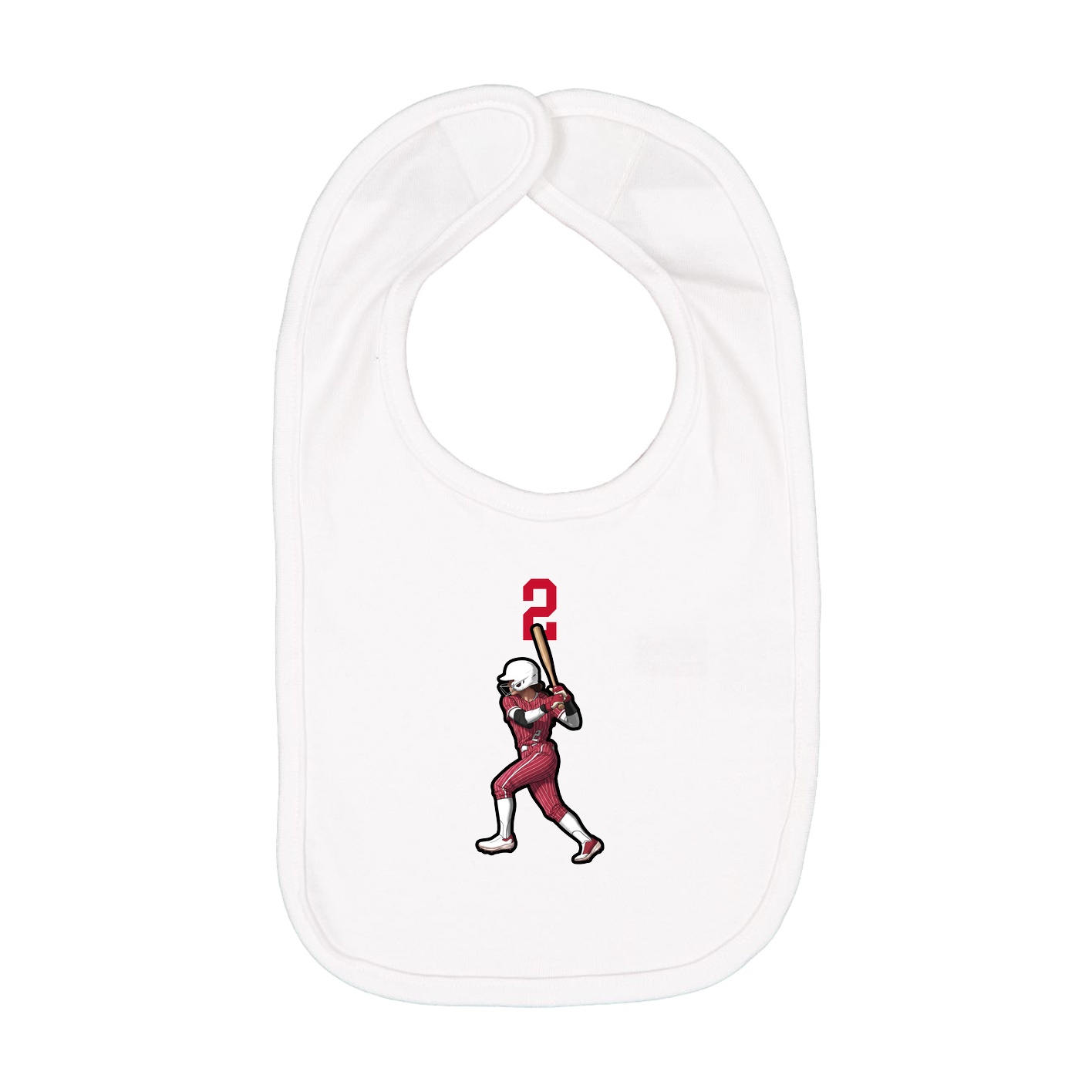Infant Bib — Number Top in White