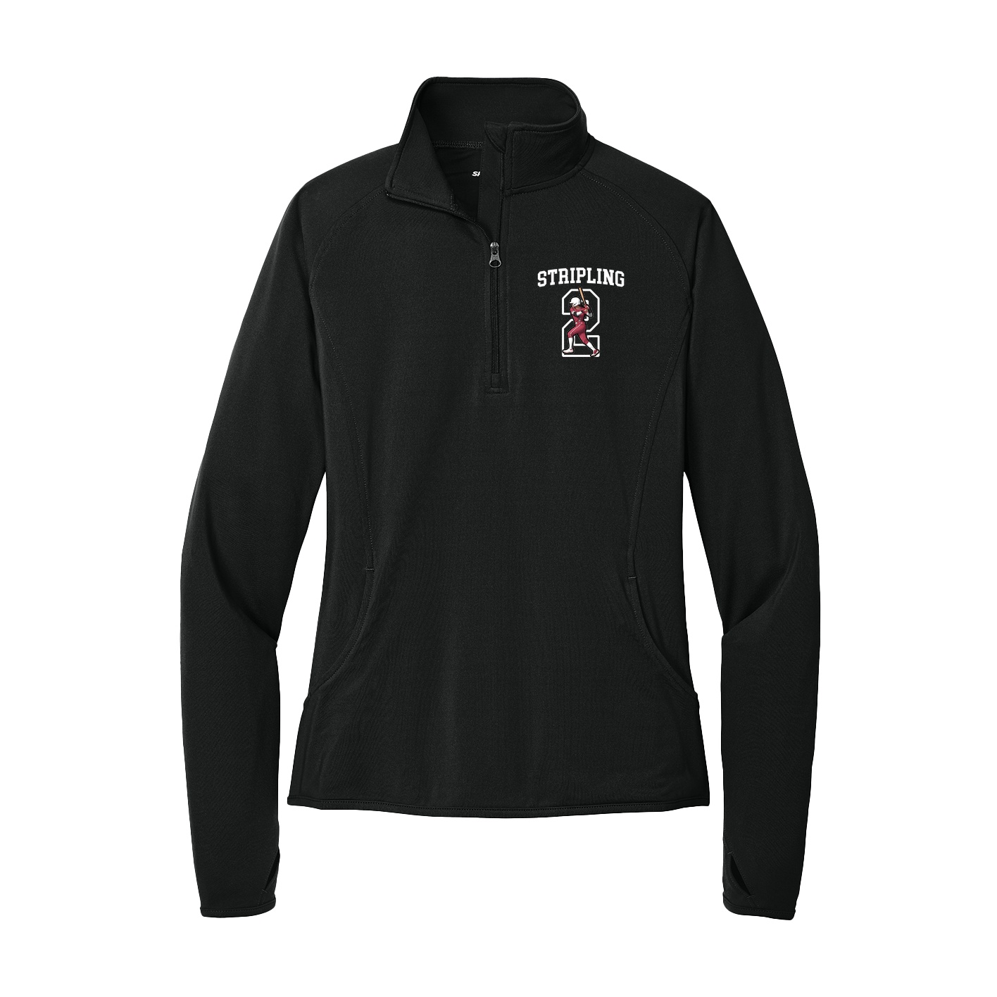 Women's Q-Zip Pullover — Shirsey in Black