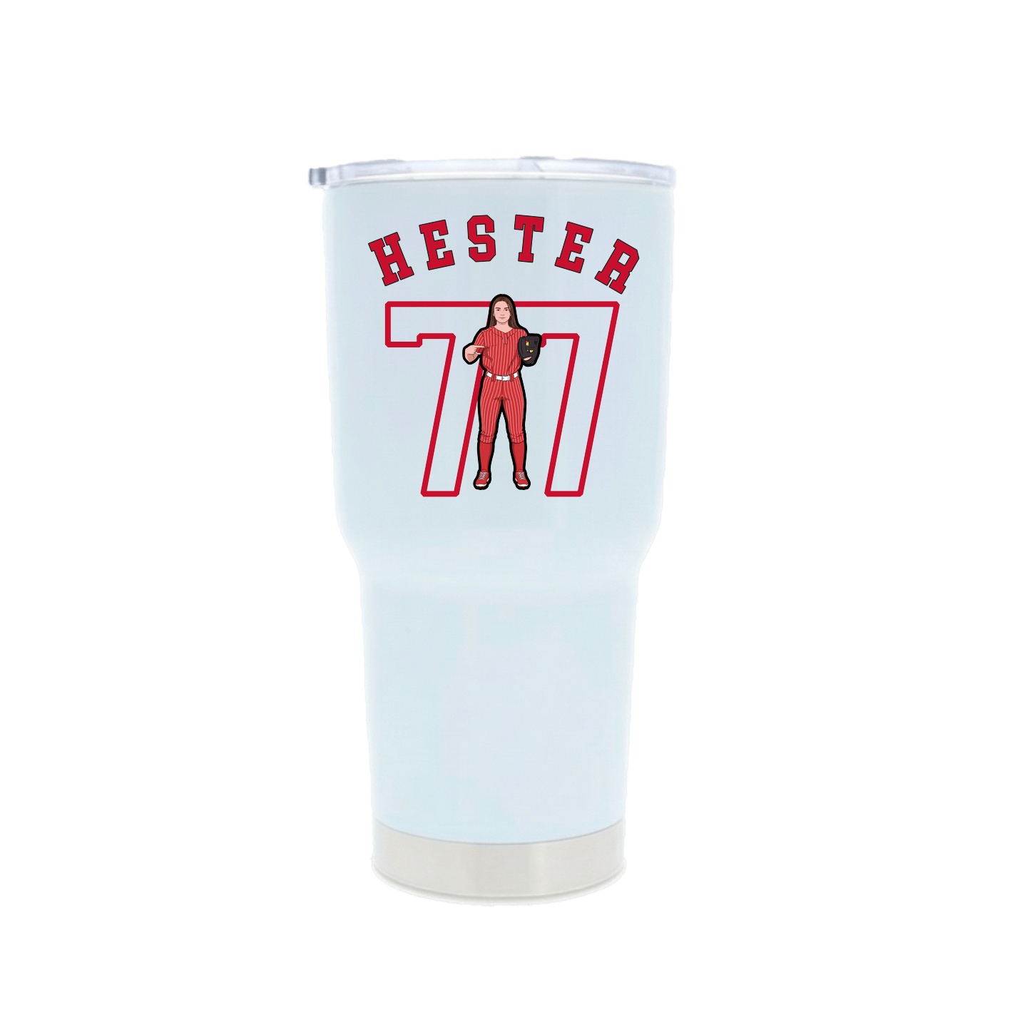 30oz Stainless Steel Tumbler — Shirsey Arch in White