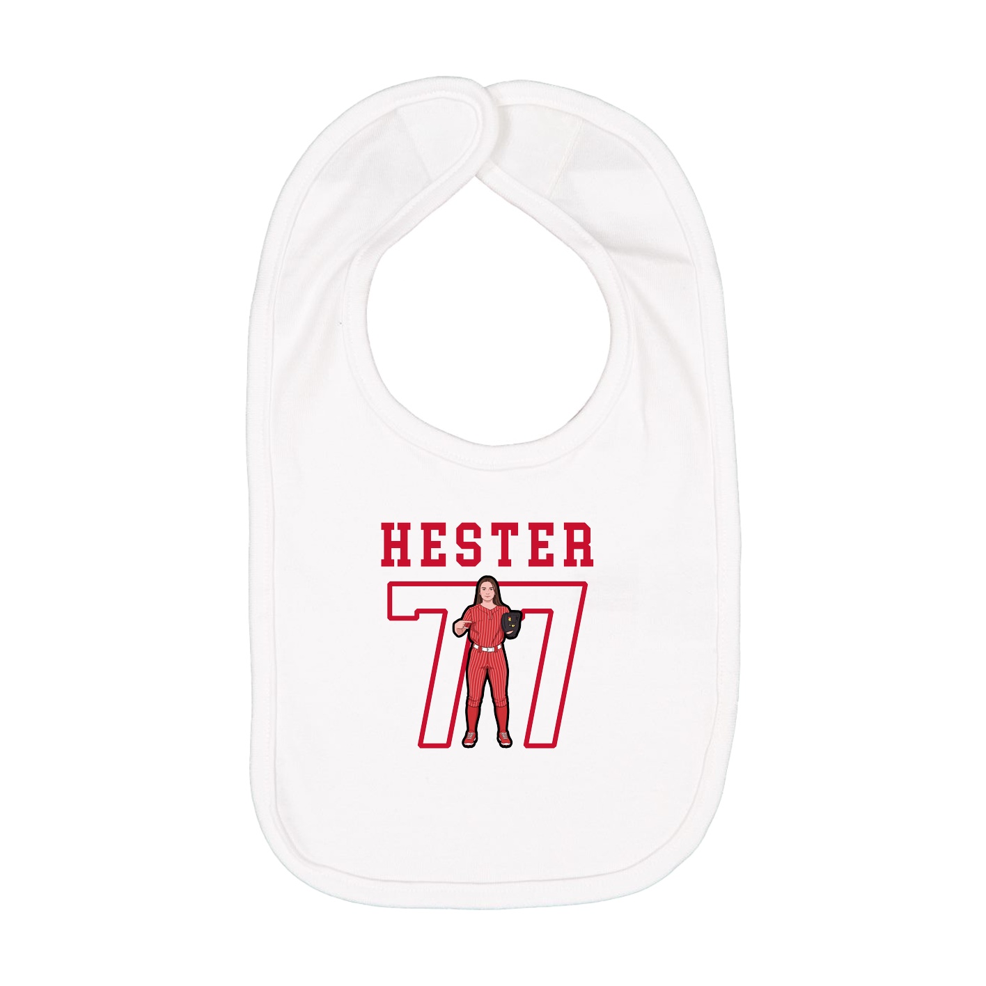 Infant Bib — Shirsey in White