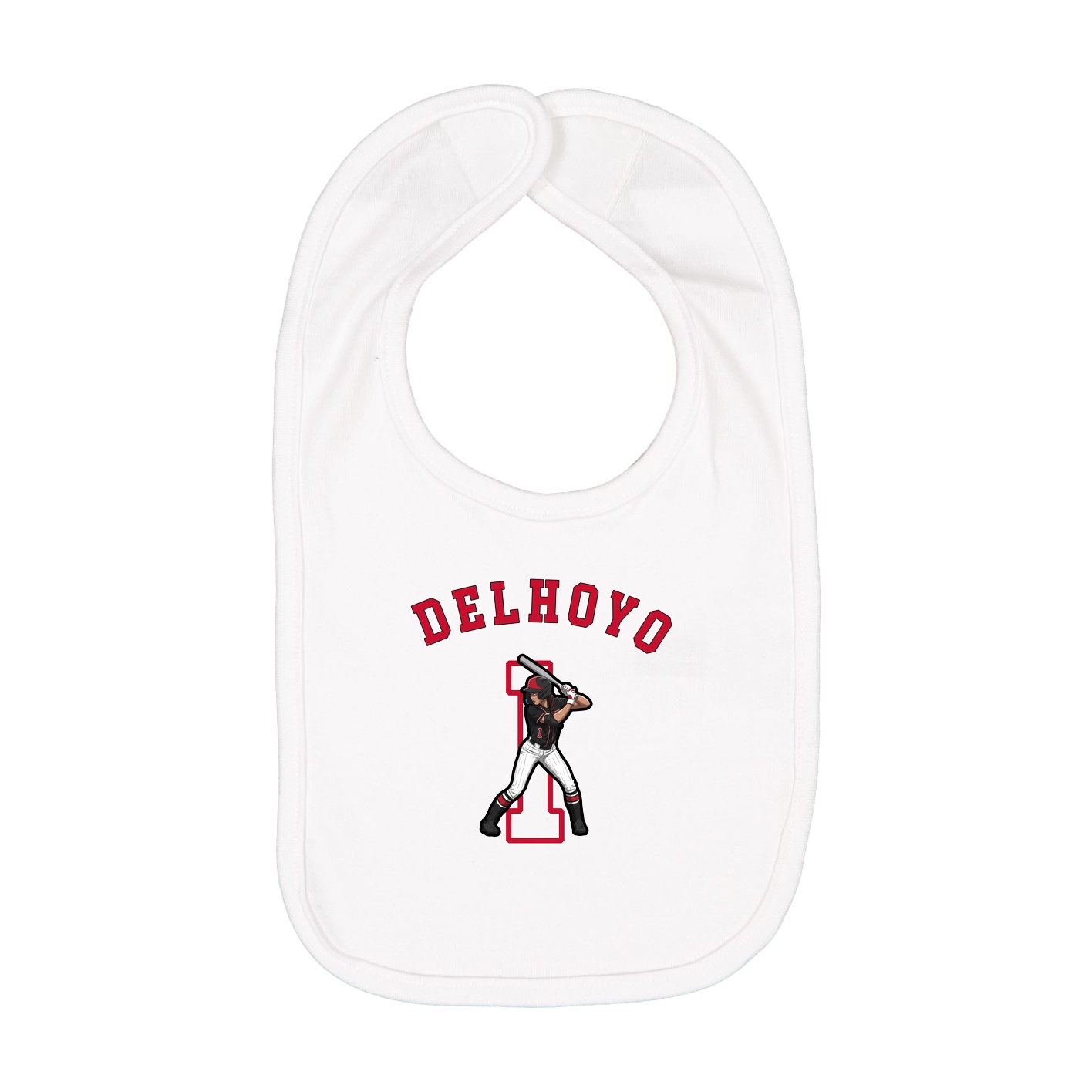 Infant Bib — Shirsey Arch in White