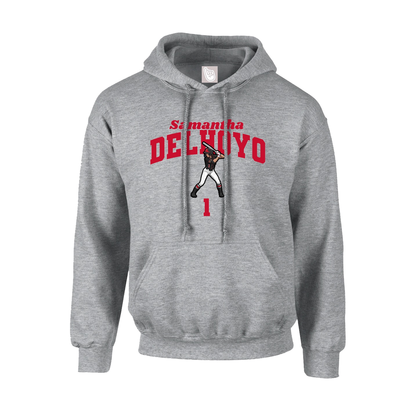 Youth Hoodie — Signature Arch in Grey
