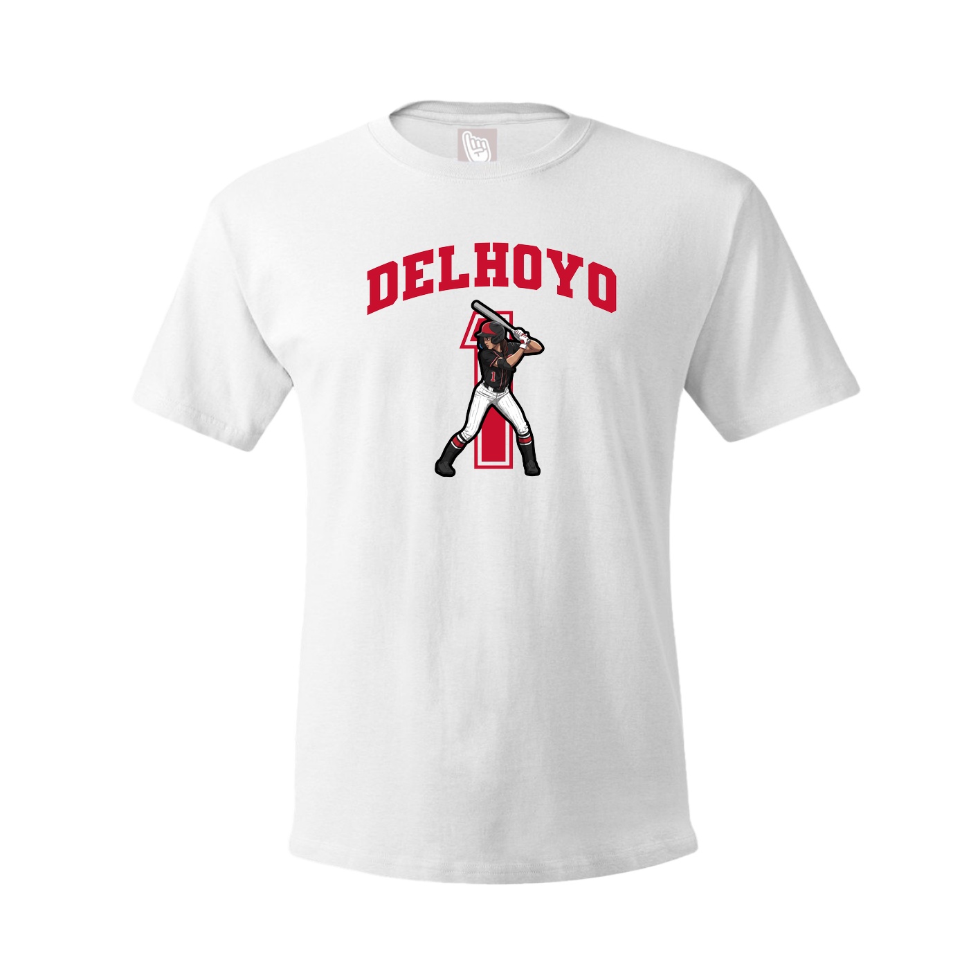Youth Tee — Number in White
