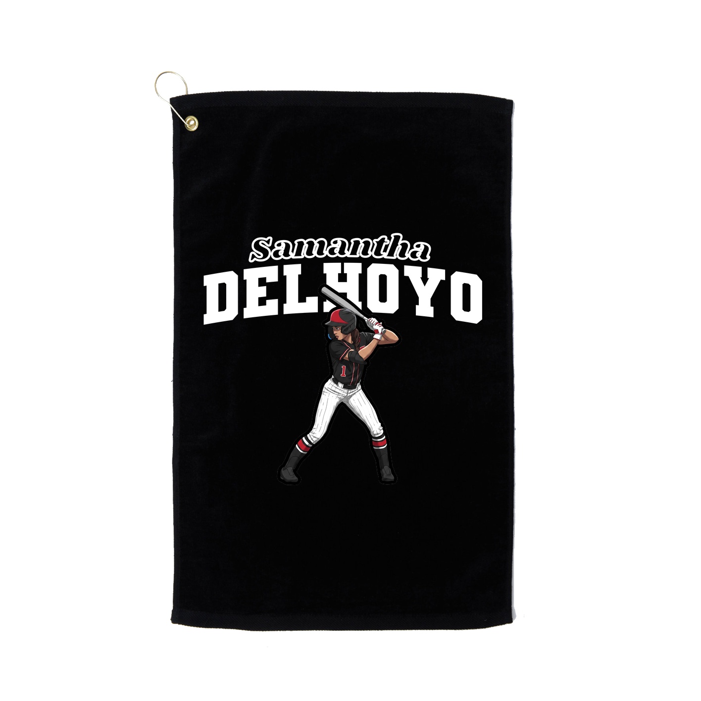 Golf Towel — Name Arch in Black