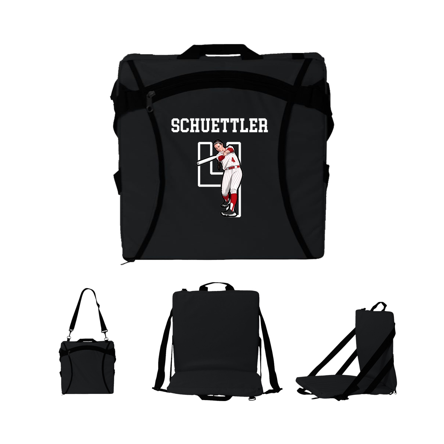 Folding Stadium Seat — Shirsey in Black