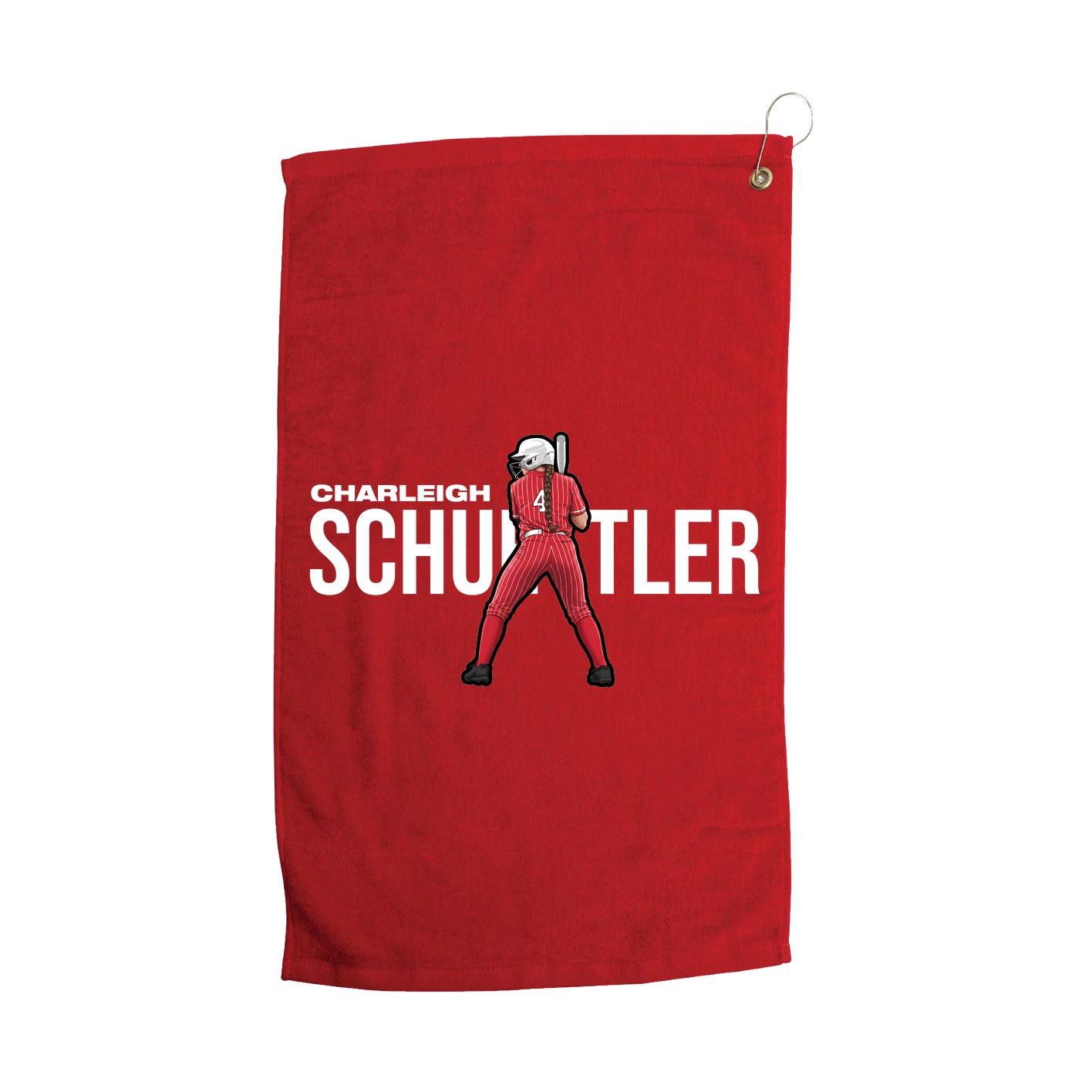 Golf Towel — Player Name in Red