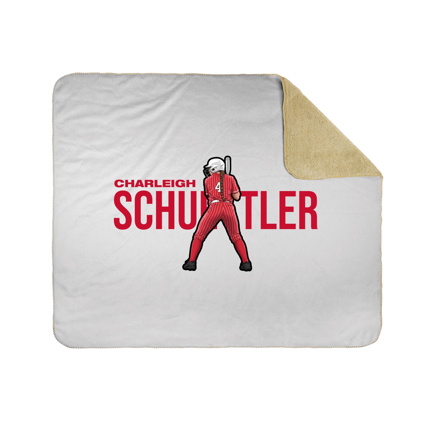 Throw Blanket — Player Name in White