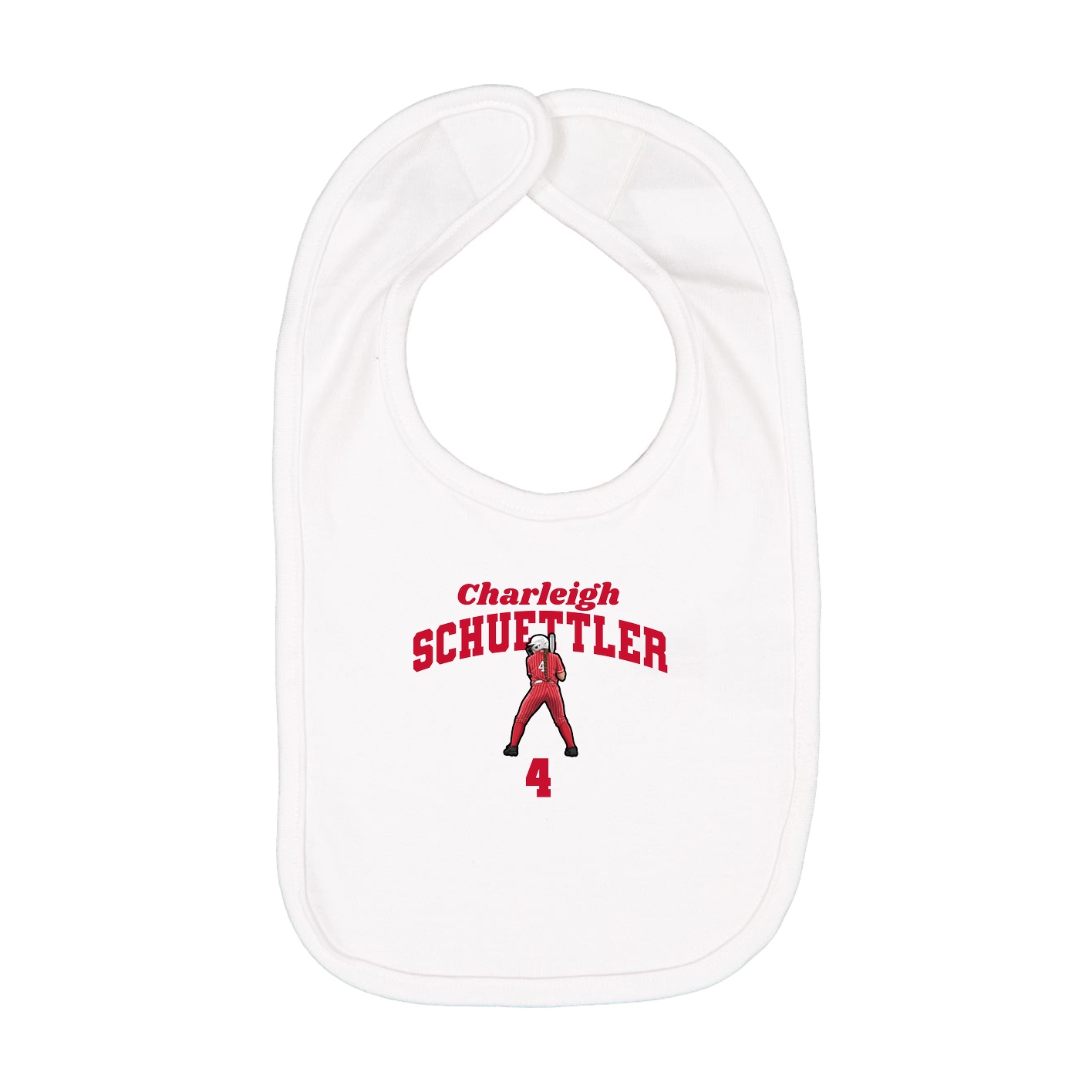 Infant Bib — Signature Arch in White