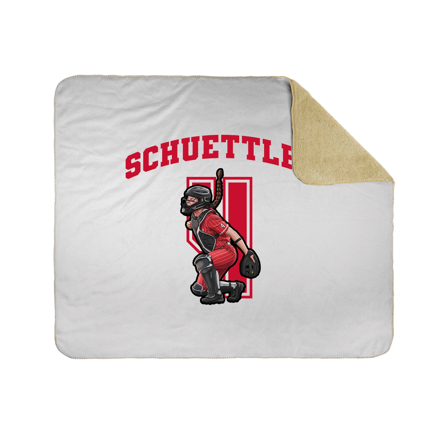 Throw Blanket — Number in White