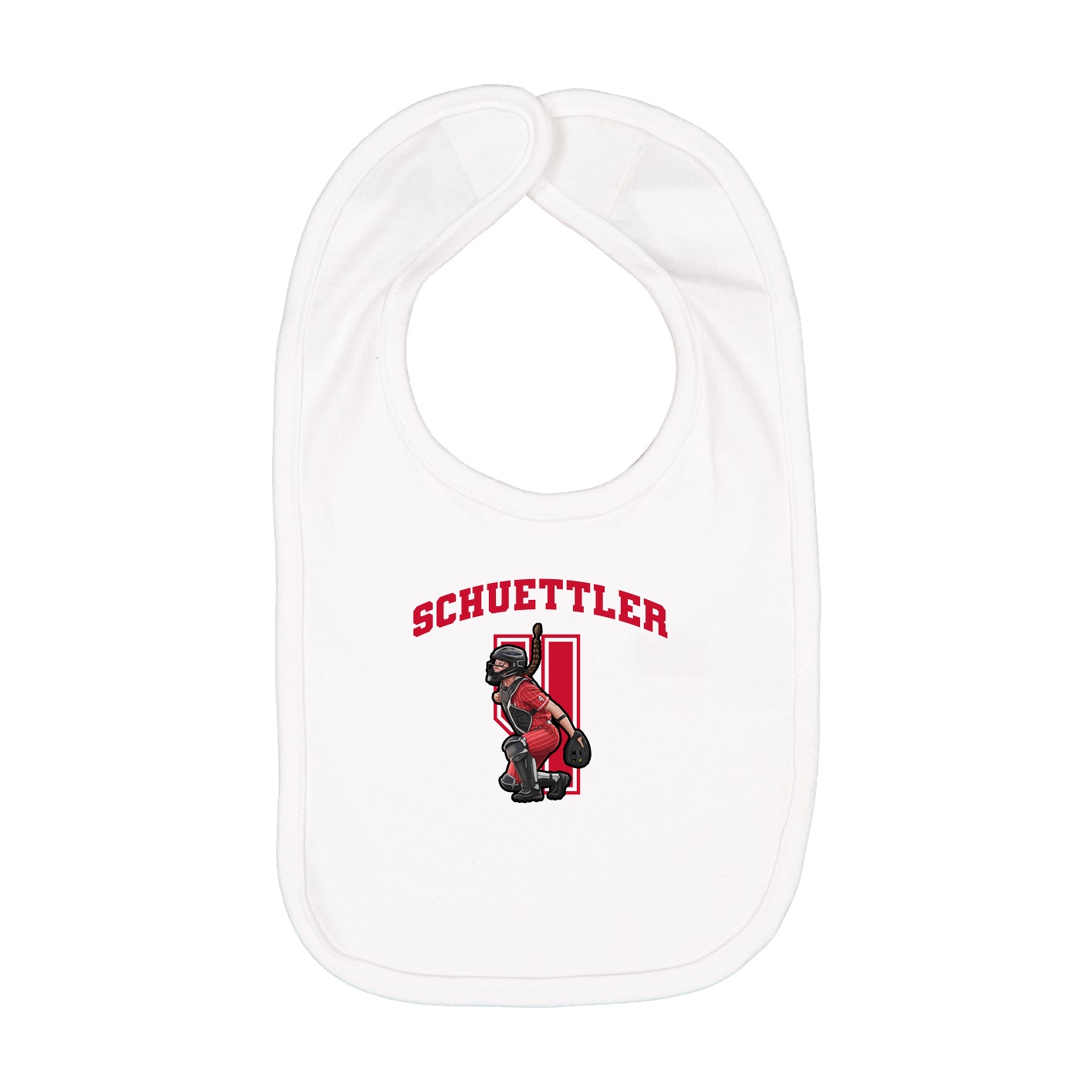 Infant Bib — Number in White