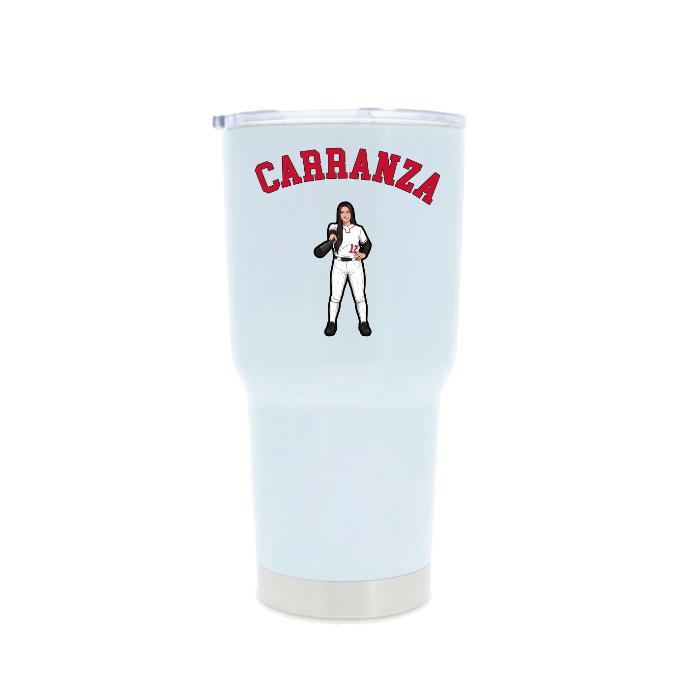 30oz Stainless Steel Tumbler — Shirsey Arch in White