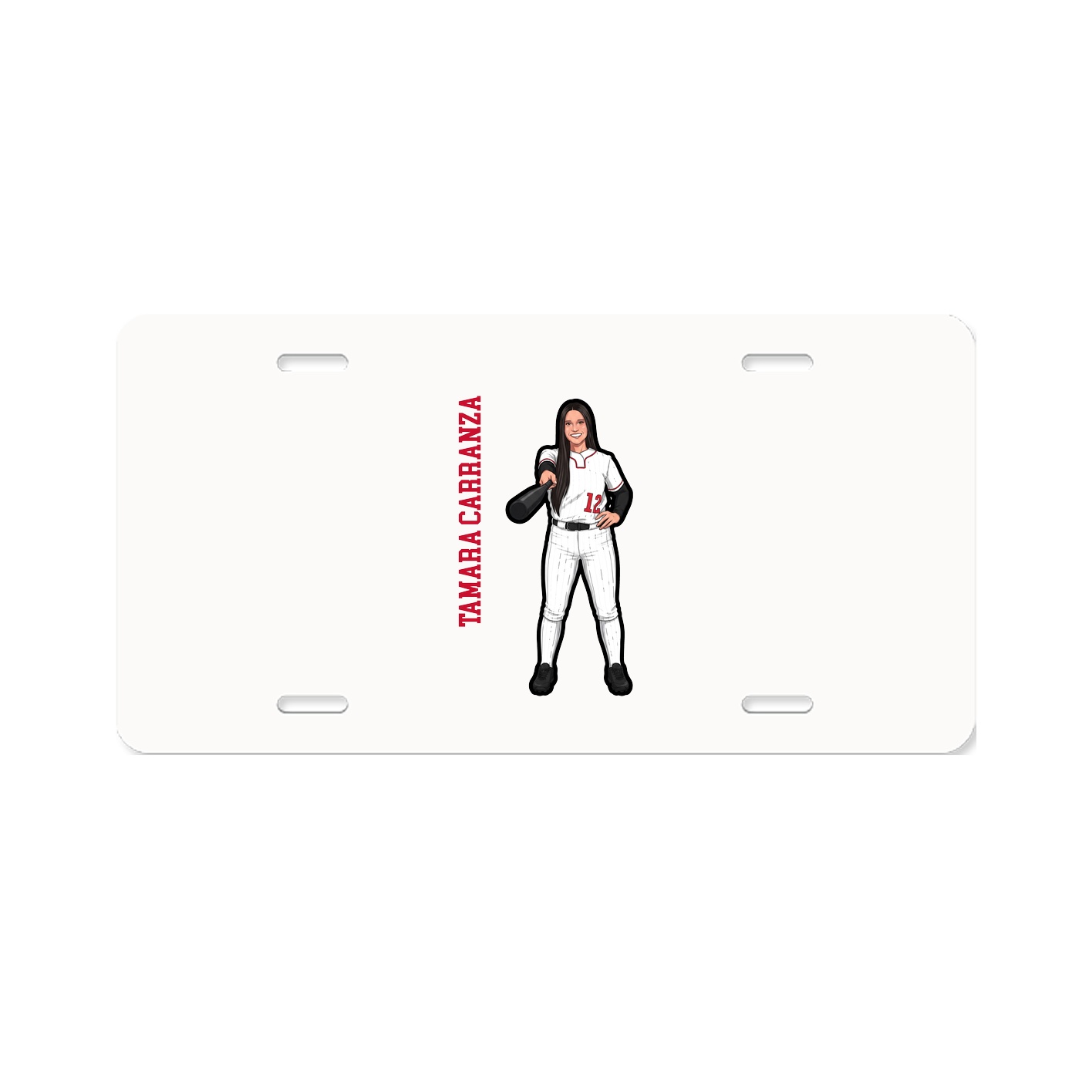 License Plate — Name Vertical in Classic