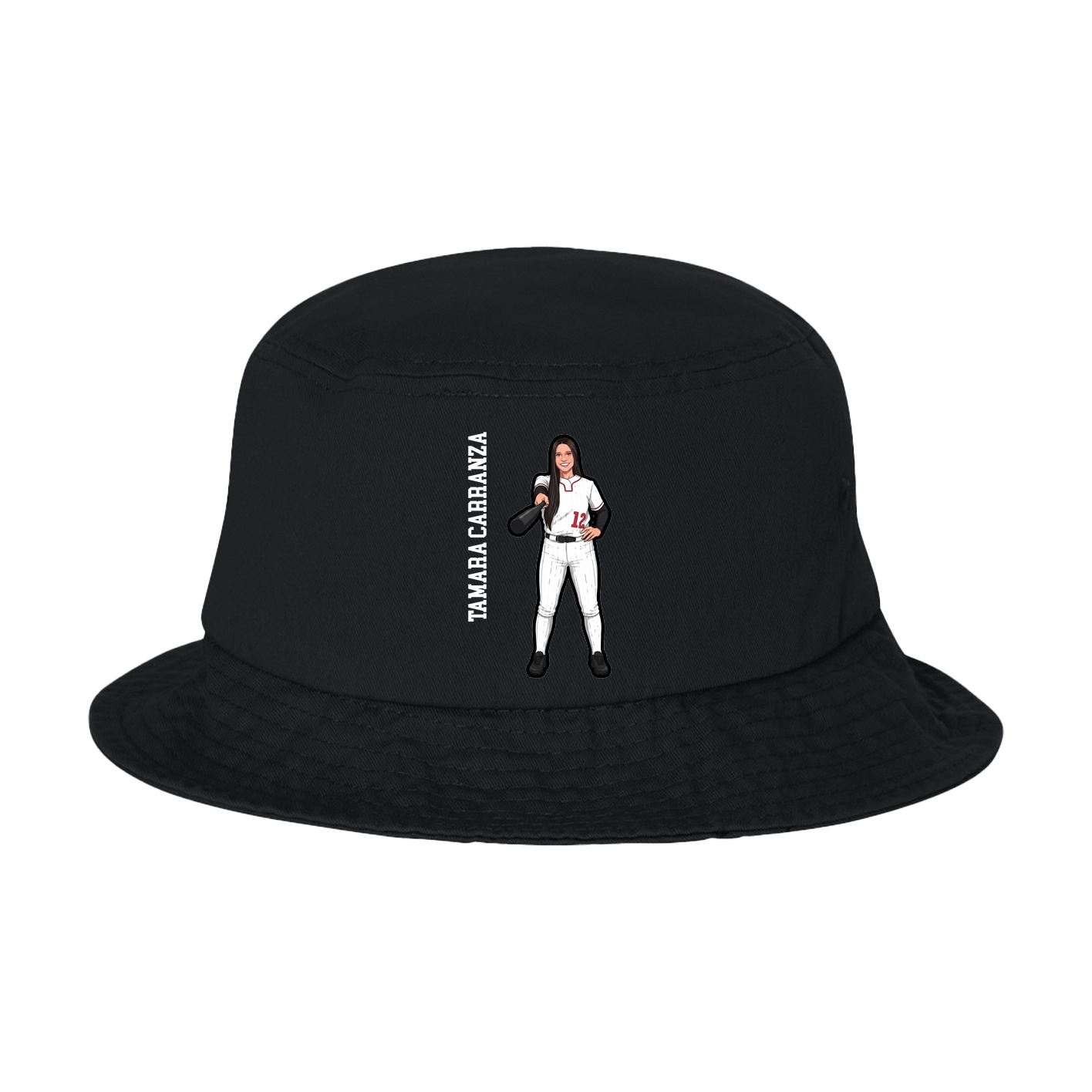 Bucket Cap — Name Vertical in Black