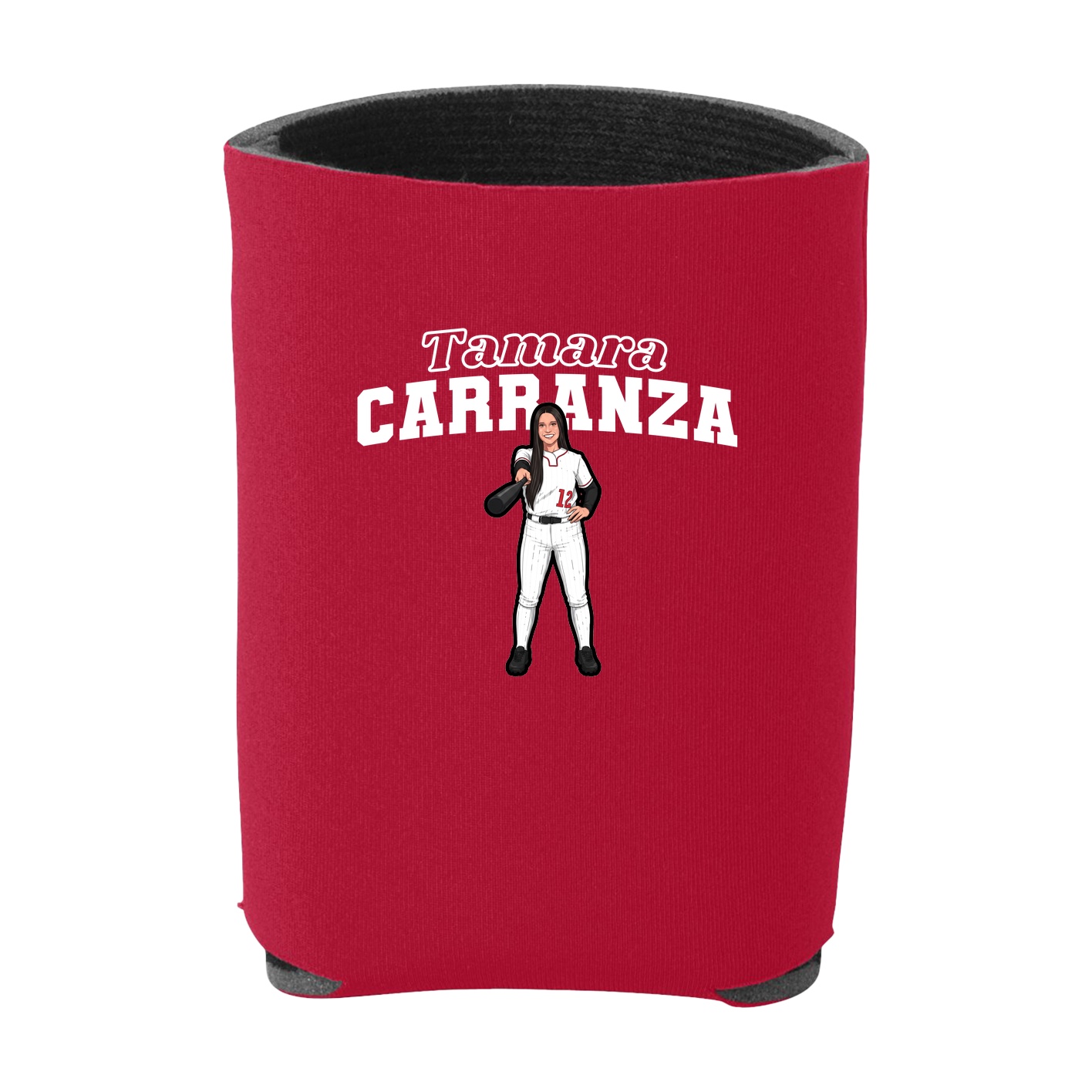 Can Holder — Name Arch in Red