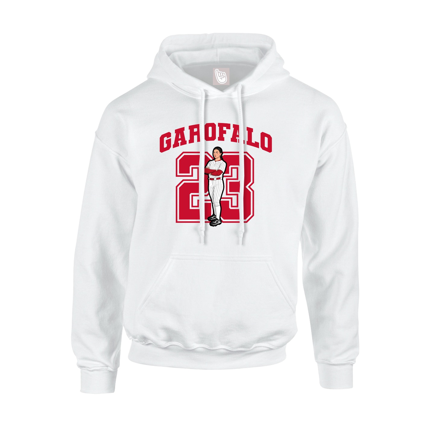 Hoodie — Number in White