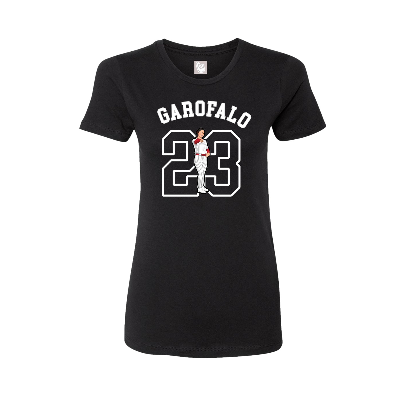 Fitted Women's Tee — Shirsey Arch in Black