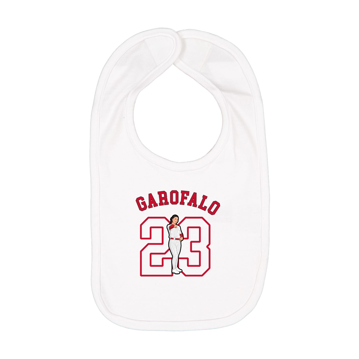 Infant Bib — Shirsey Arch in White