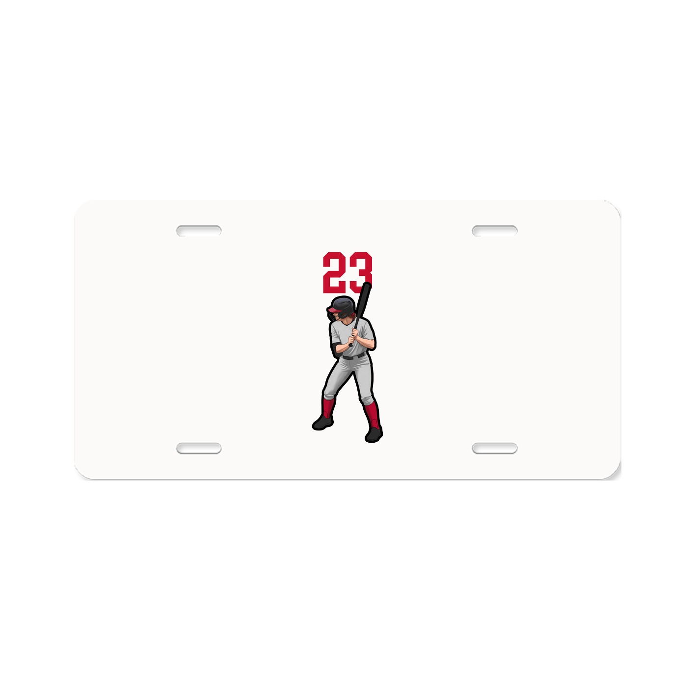 License Plate — Number Top in Classic