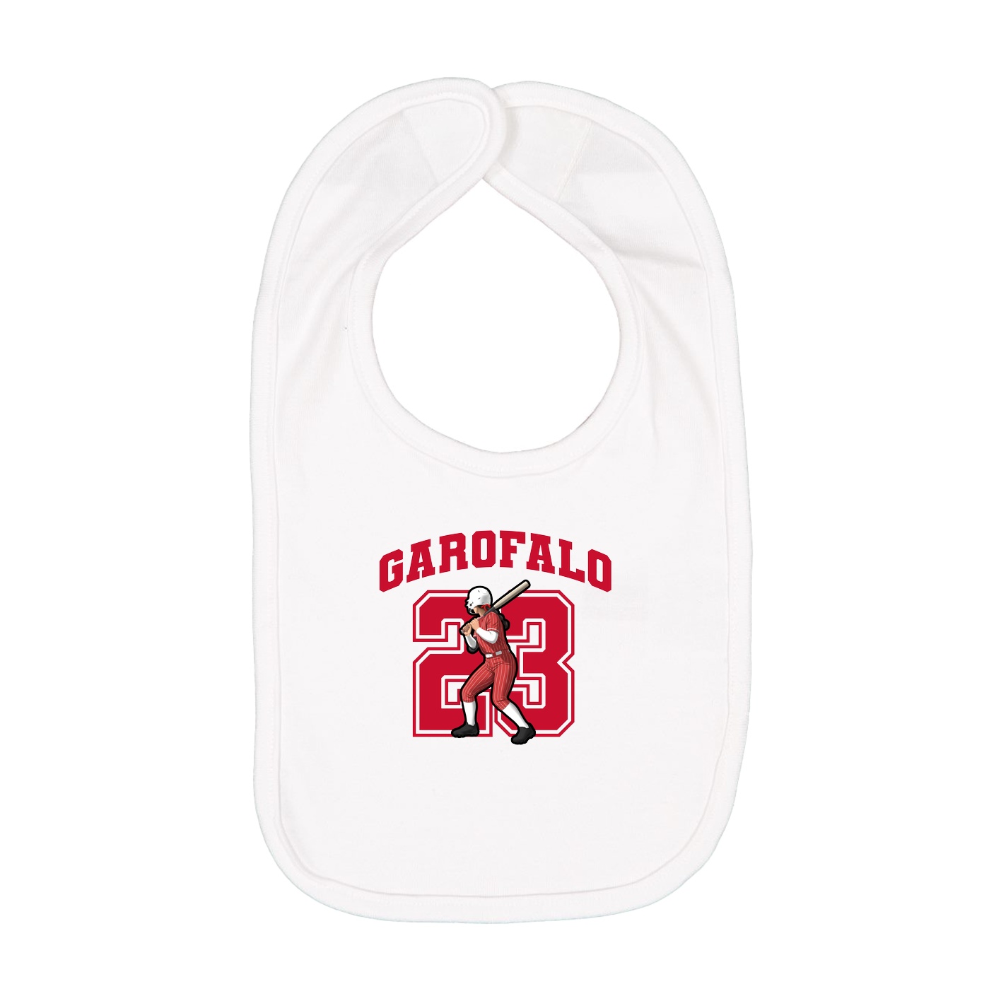 Infant Bib — Number in White