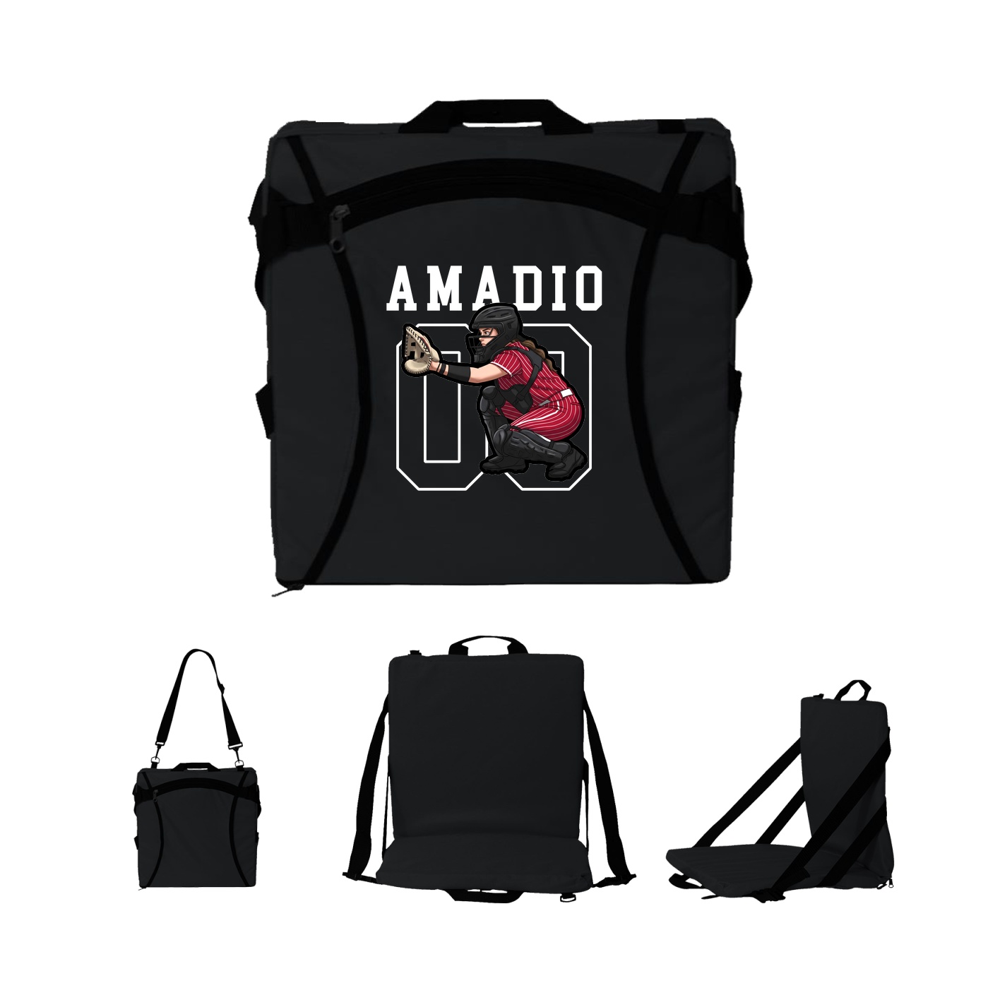 Folding Stadium Seat — Shirsey in Black