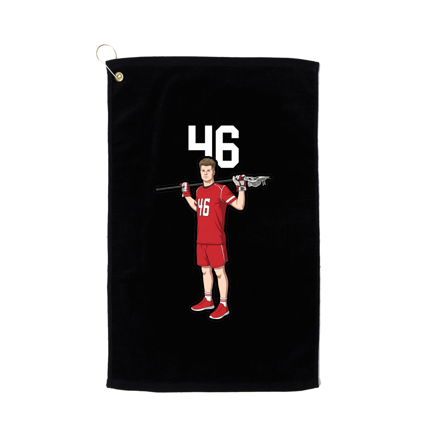 Golf Towel — Number Top in Black