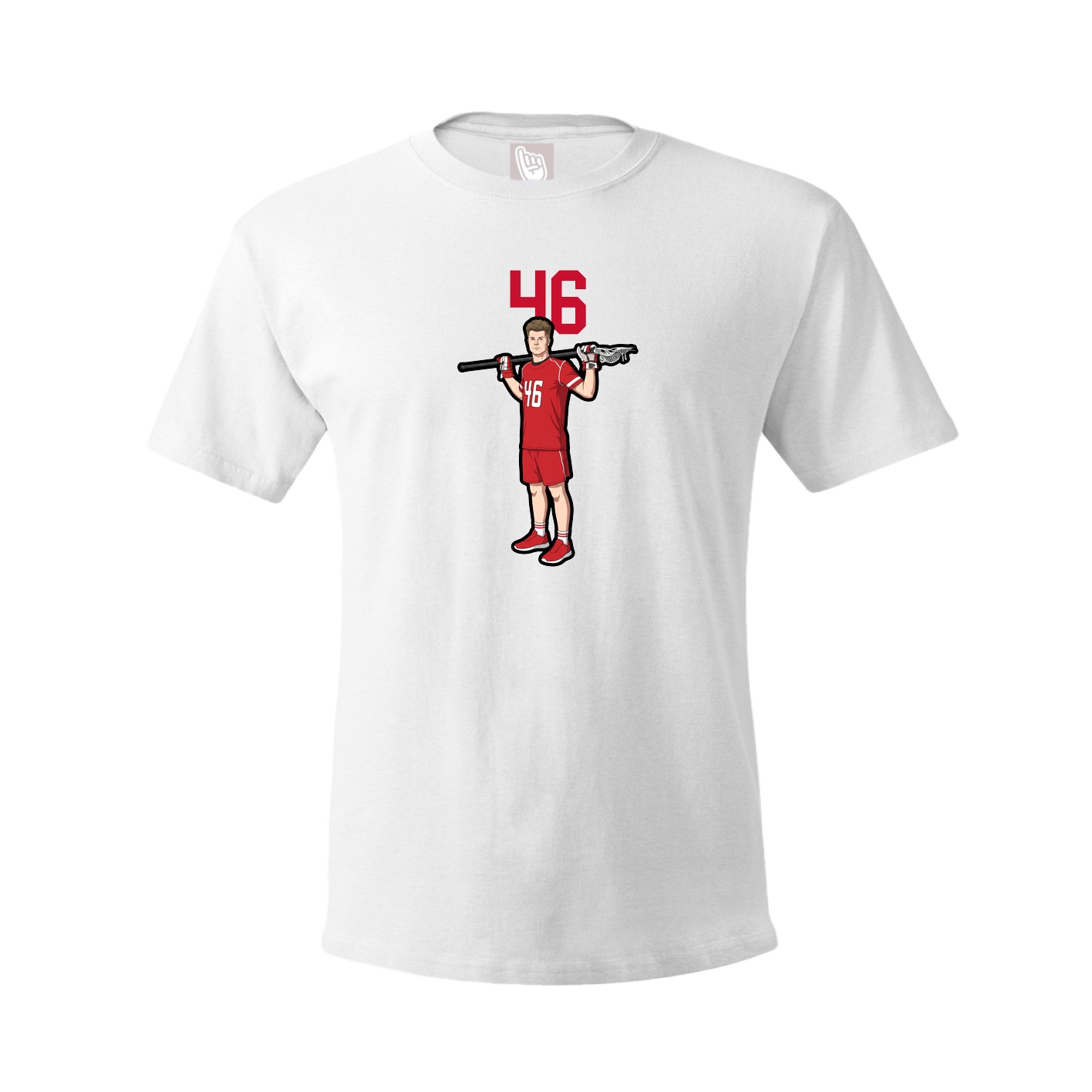 Youth Tee — Number Top in White