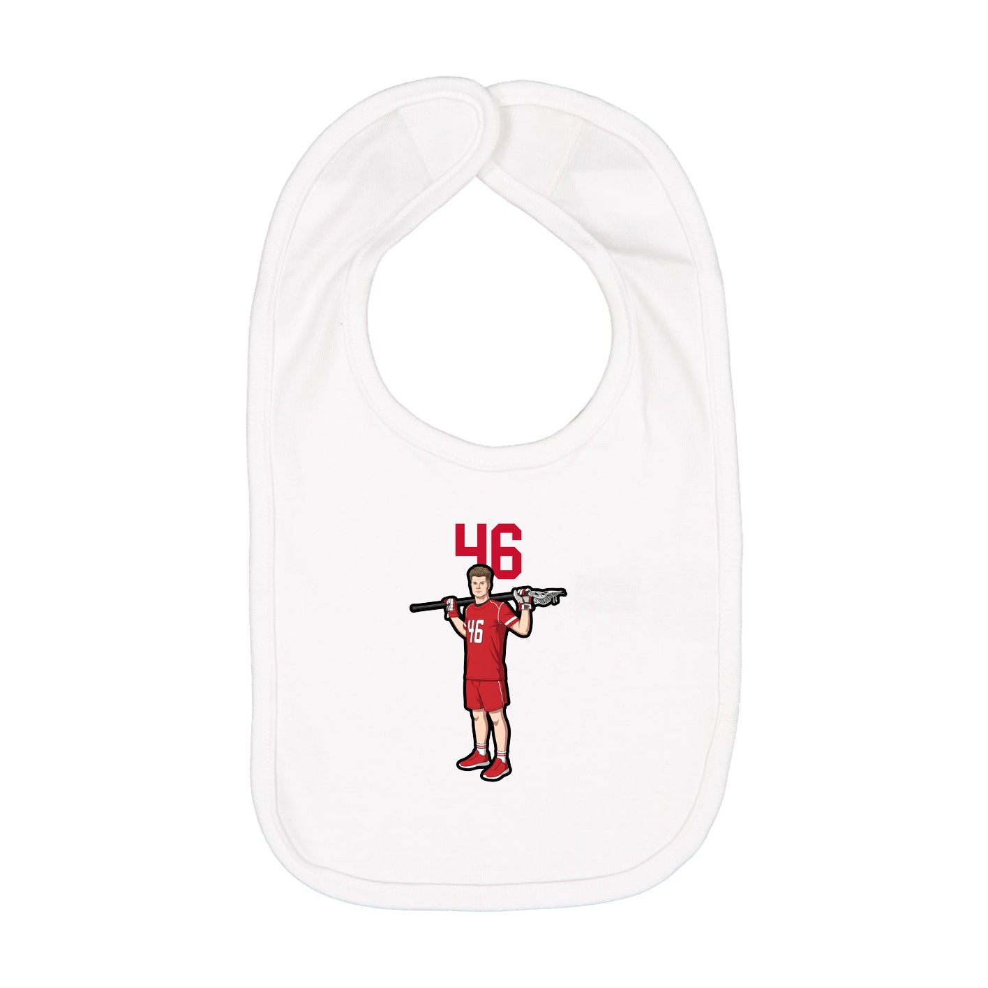 Infant Bib — Number Top in White