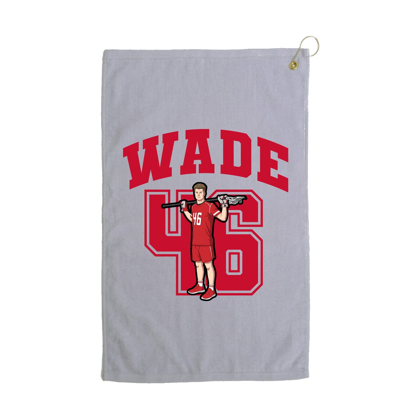Golf Towel — Number in Grey