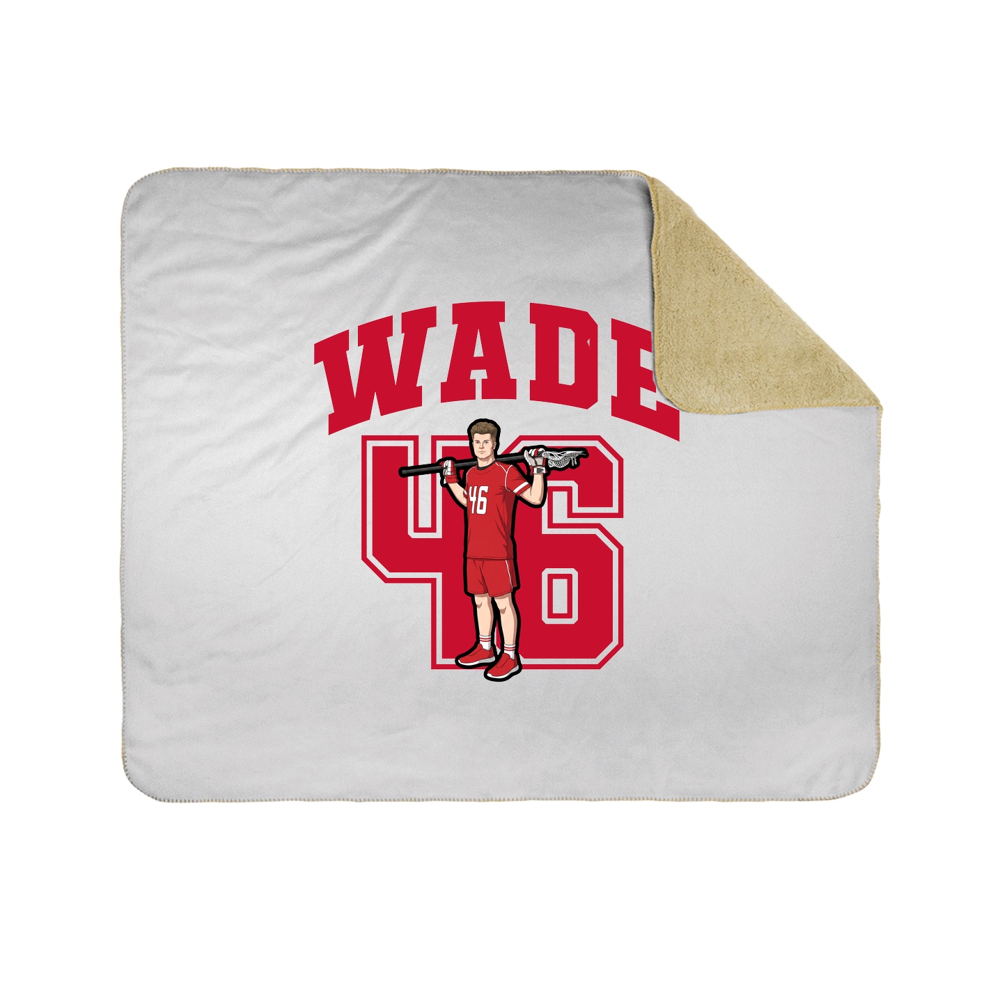 Throw Blanket — Number in White