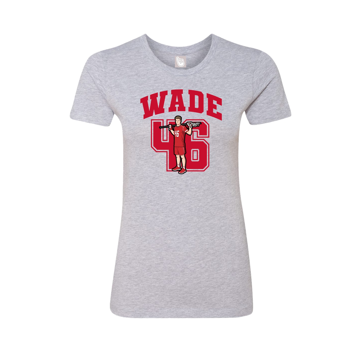 Fitted Women's Tee — Number in Grey