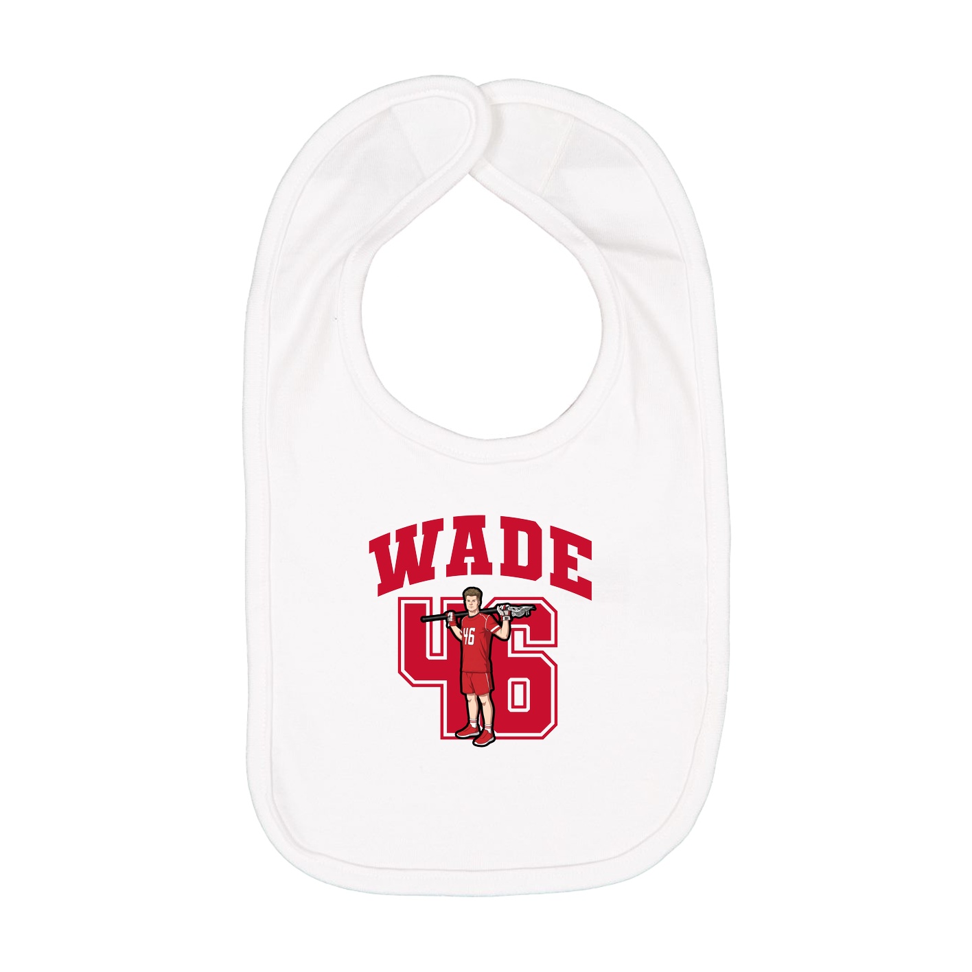 Infant Bib — Number in White