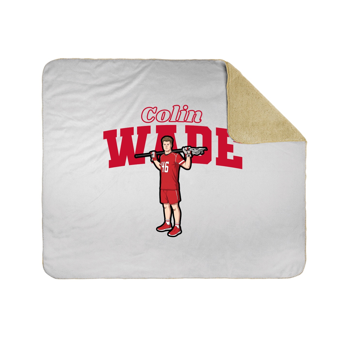 Throw Blanket — Name Arch in White