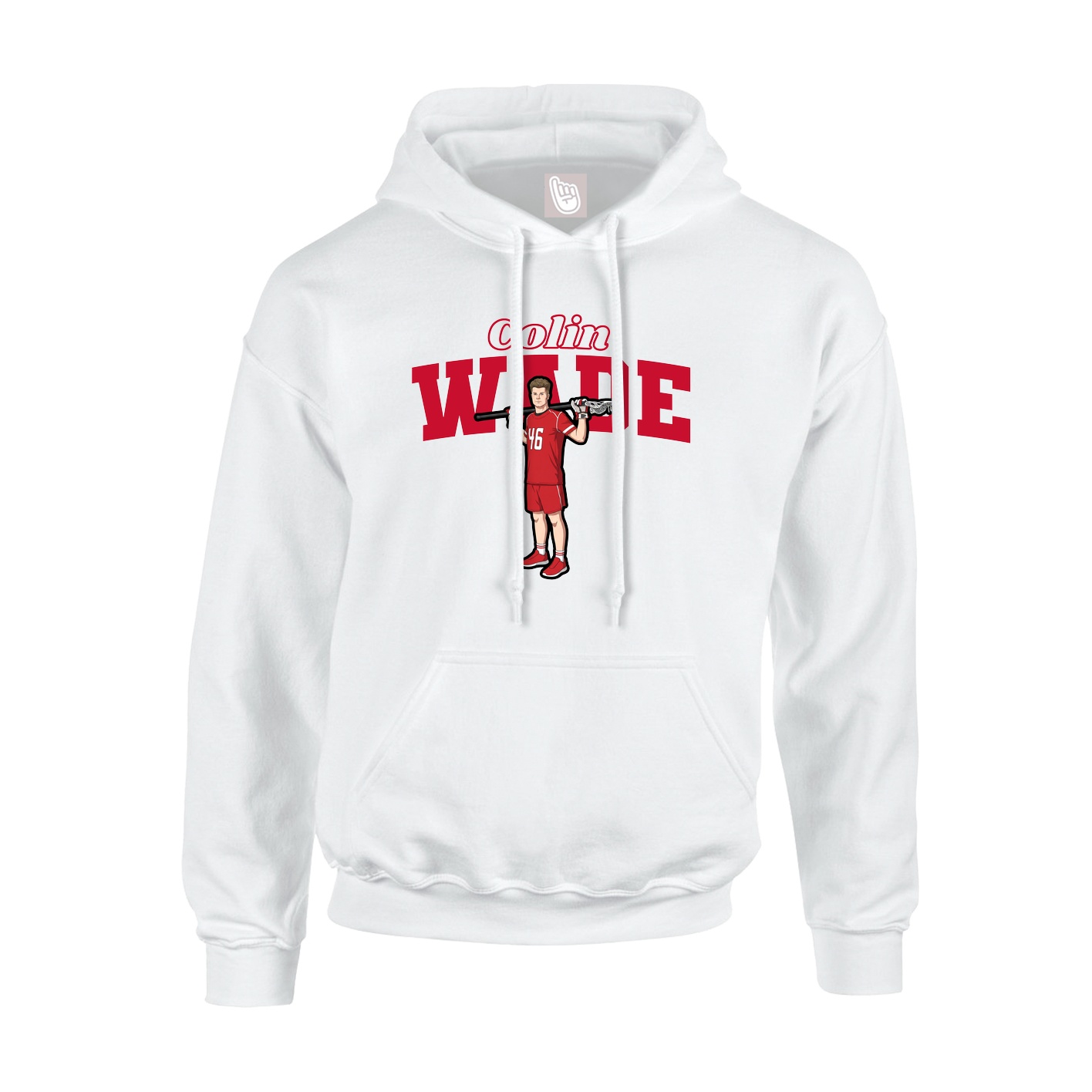 Hoodie — Name Arch in White