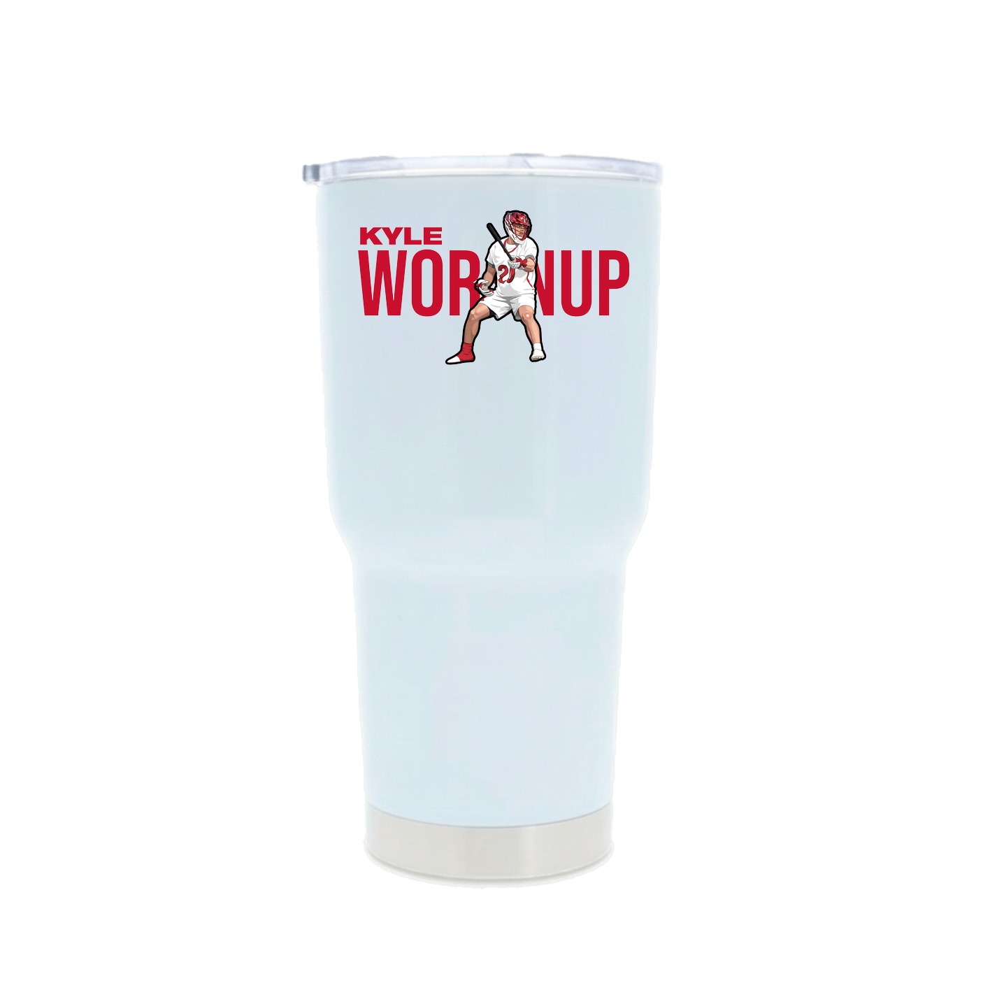 30oz Stainless Steel Tumbler — Player Name in White