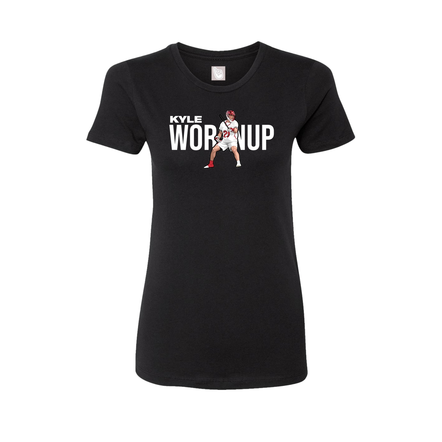 Fitted Women's Tee — Player Name in Black