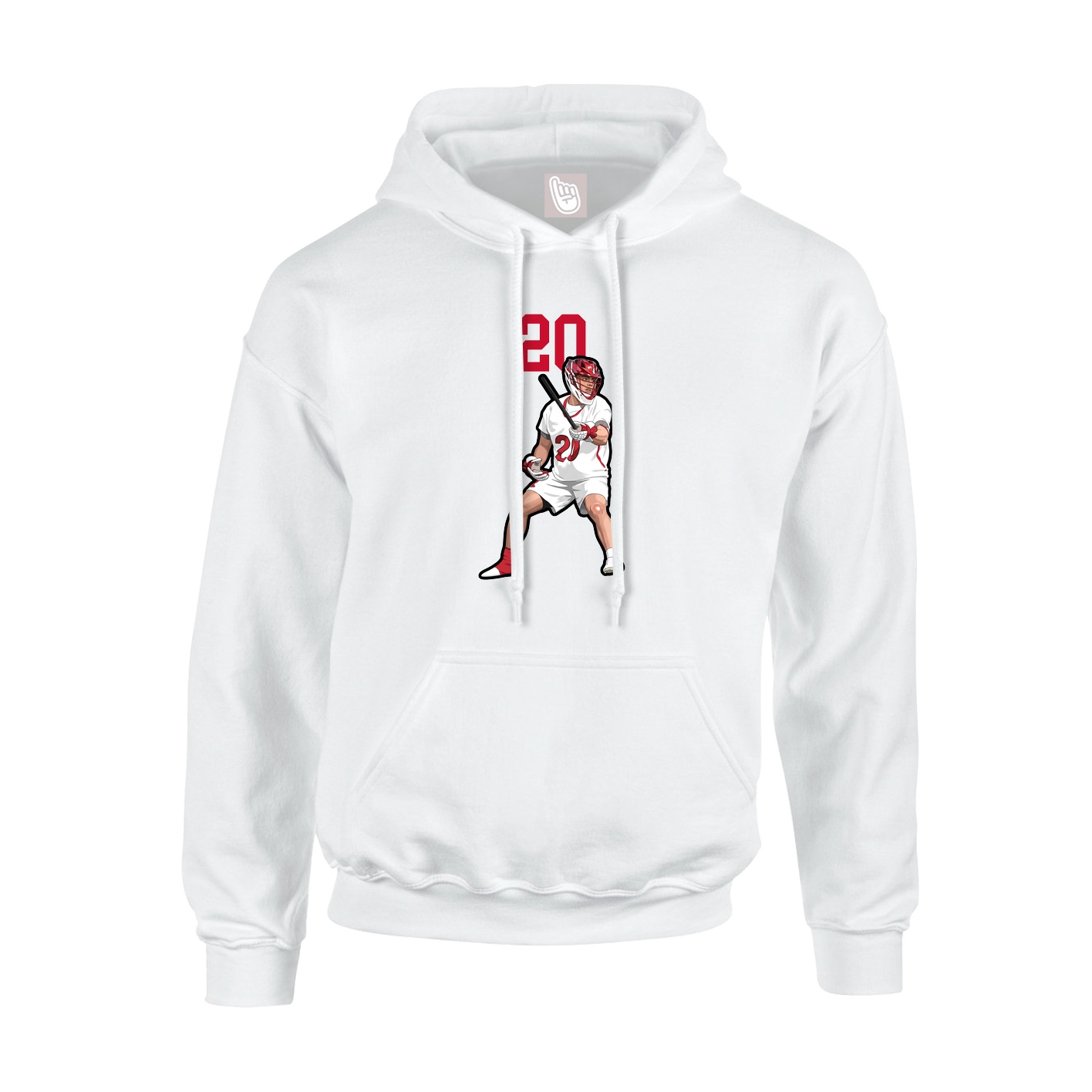 Hoodie — Number Top in White