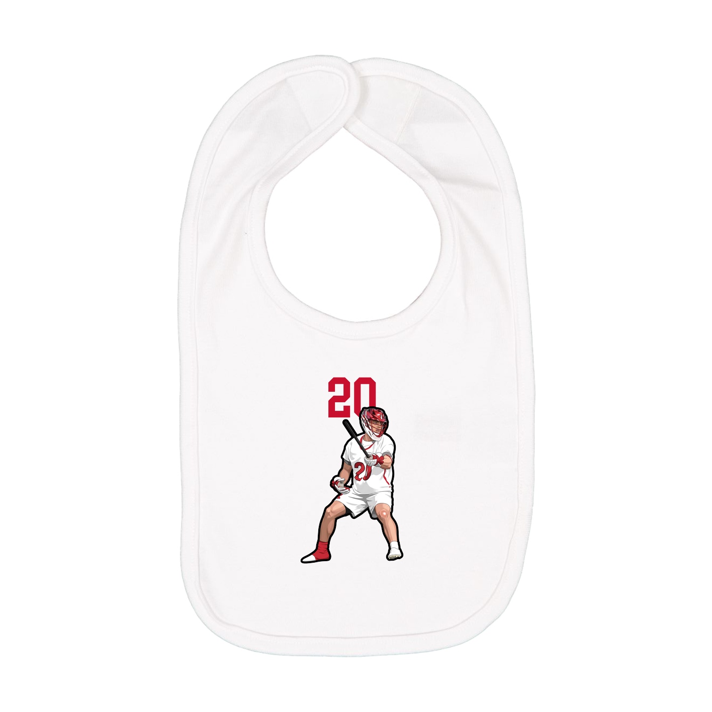 Infant Bib — Number Top in White
