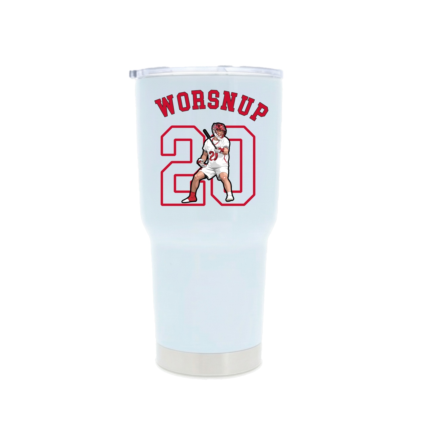 30oz Stainless Steel Tumbler — Shirsey Arch in White